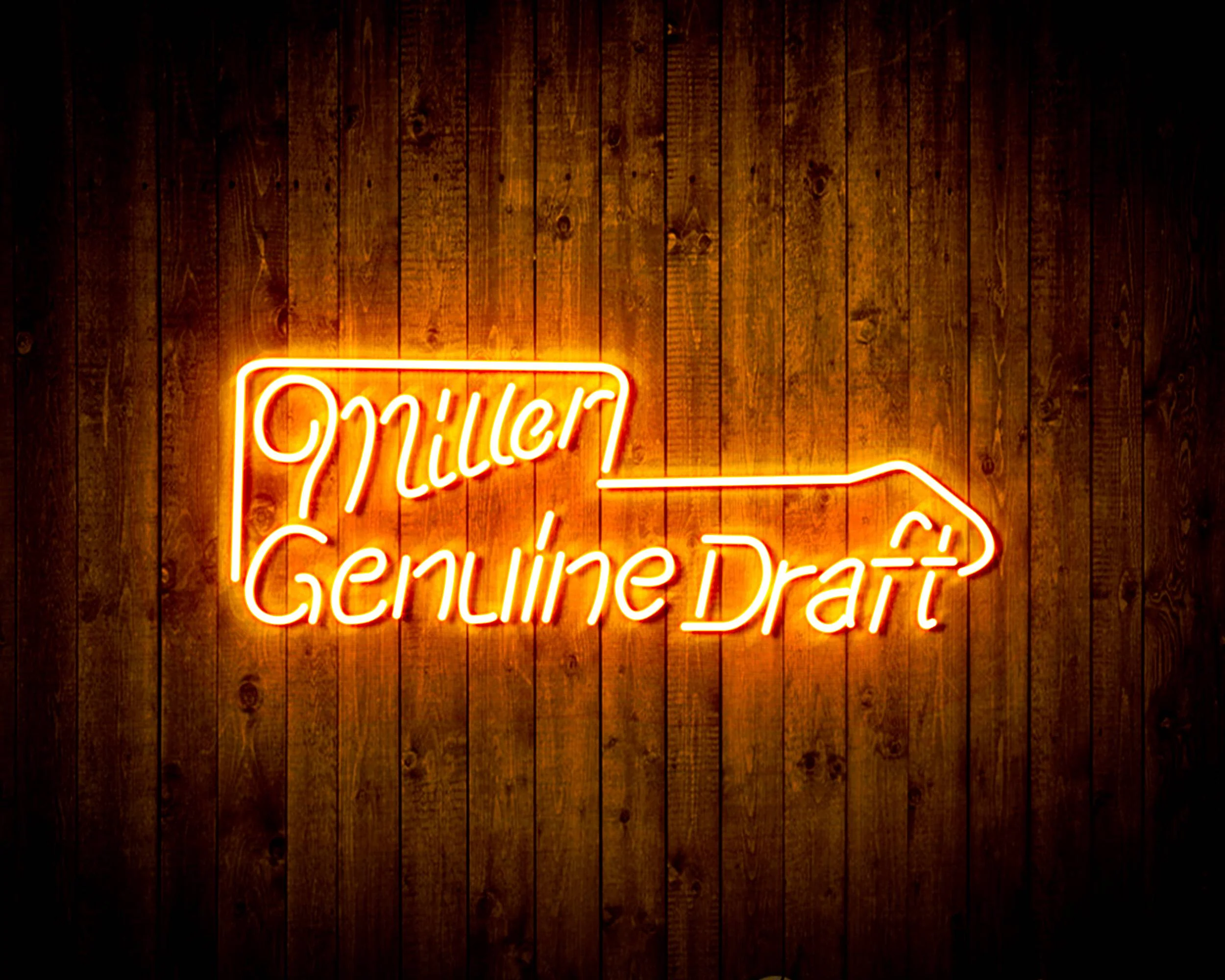 Minner Genuine Draft with Arrow Handmade Neon Flex LED Sign - Image 26