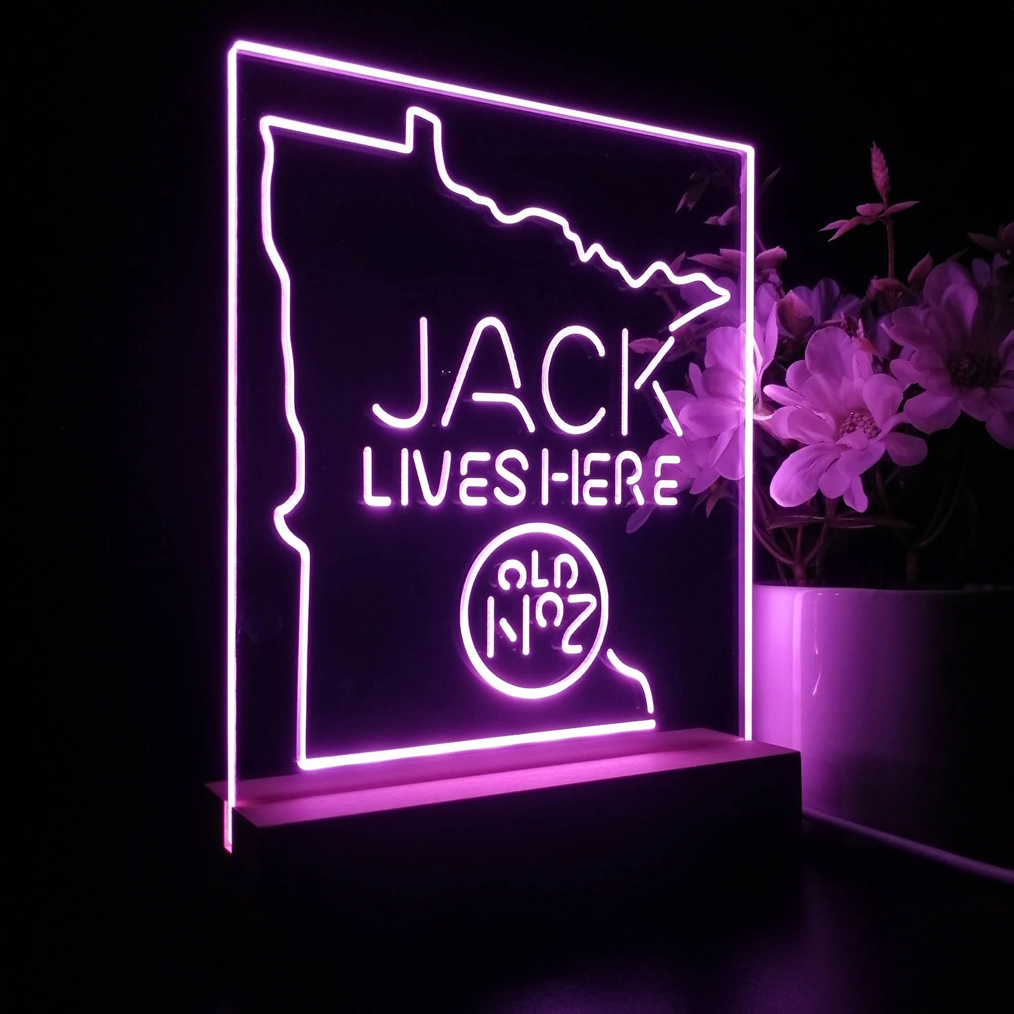 Minnesota Jack Lives Here Night Light Neon Pub Bar Lamp - Image 6