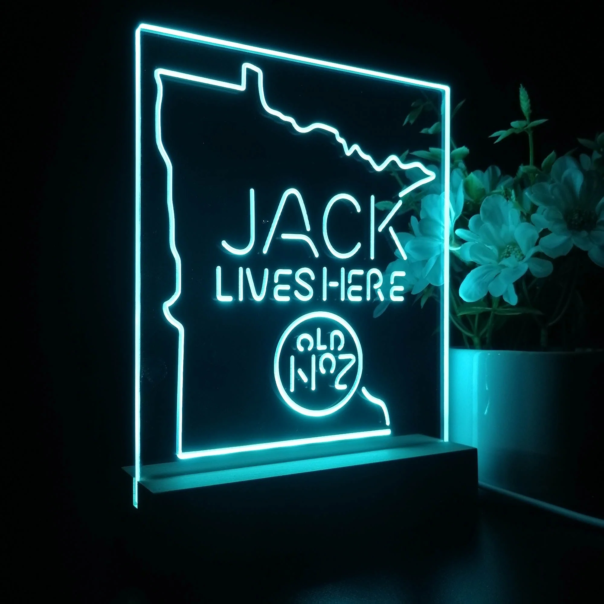 Minnesota Jack Lives Here Night Light Neon Pub Bar Lamp - Image 7