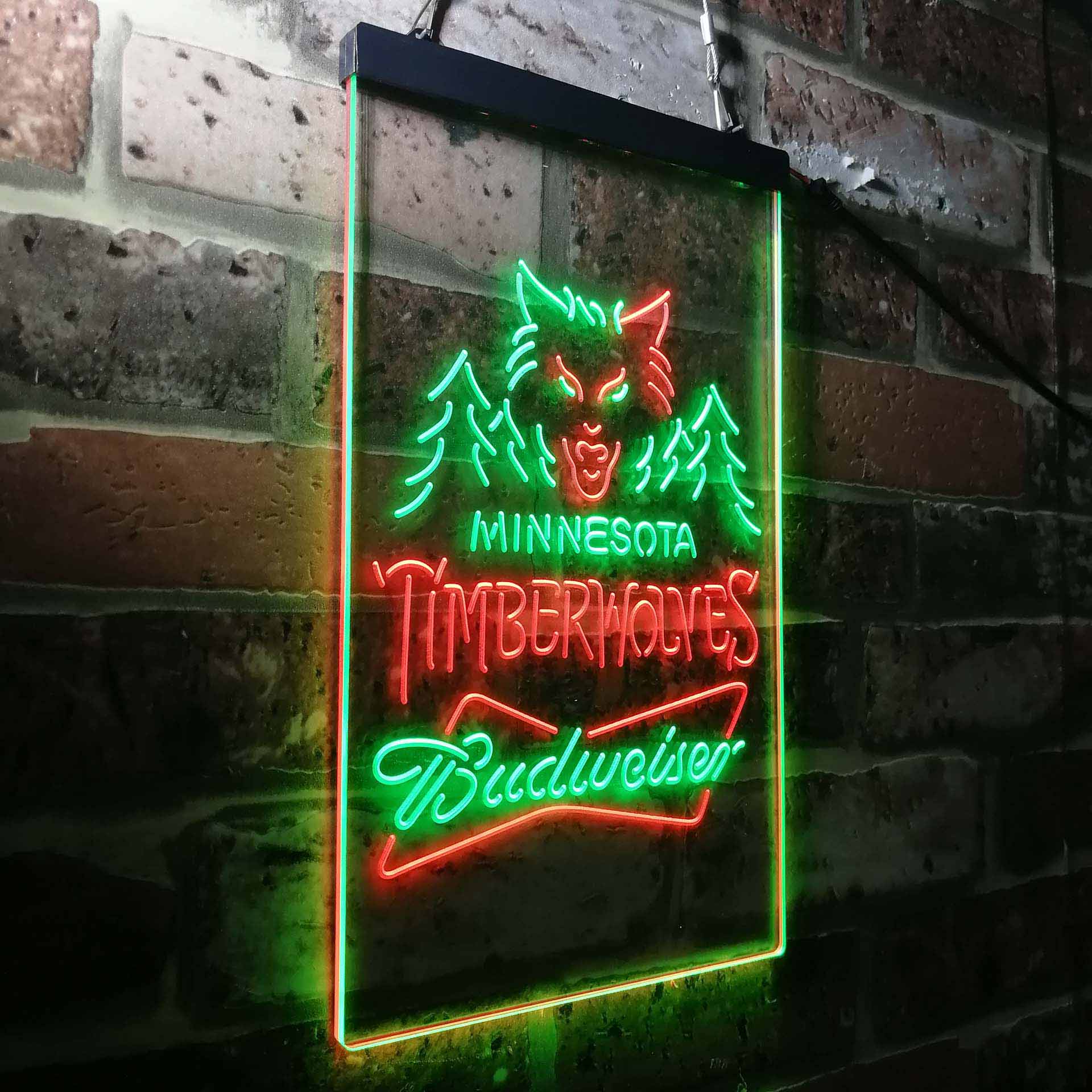 Minnesota Timberwolves Budweiser Neon-Like LED Sign - Image 15