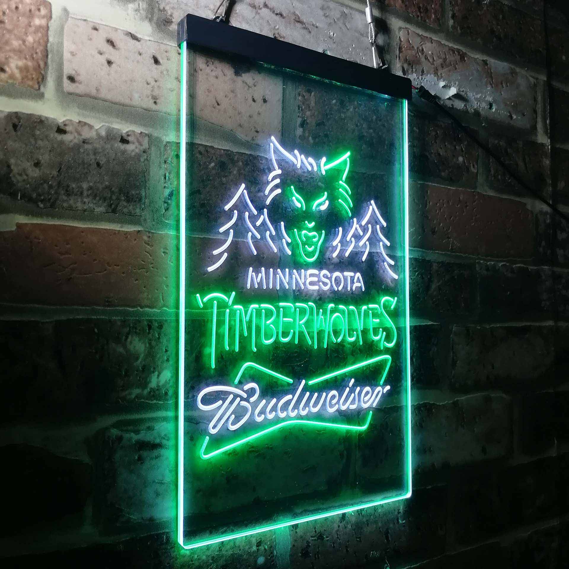 Minnesota Timberwolves Budweiser Neon-Like LED Sign - Image 23