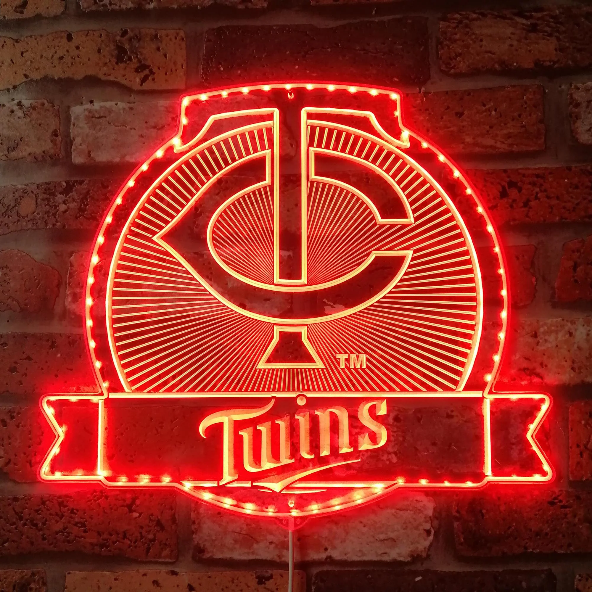 Minnesota Twins Neon LED Sign with Dynamic RGB Colors - Image 3