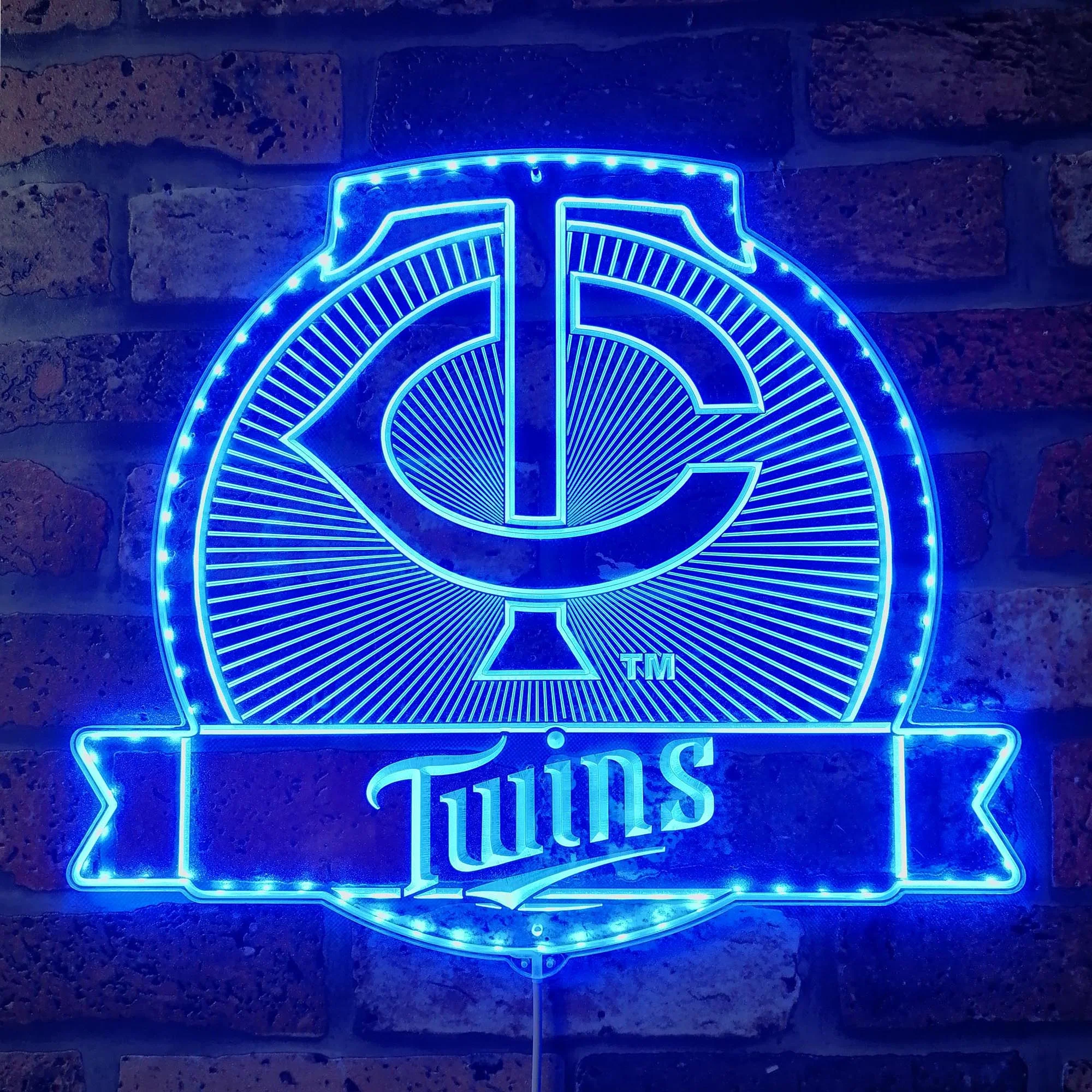 Minnesota Twins Neon LED Sign with Dynamic RGB Colors - Image 4