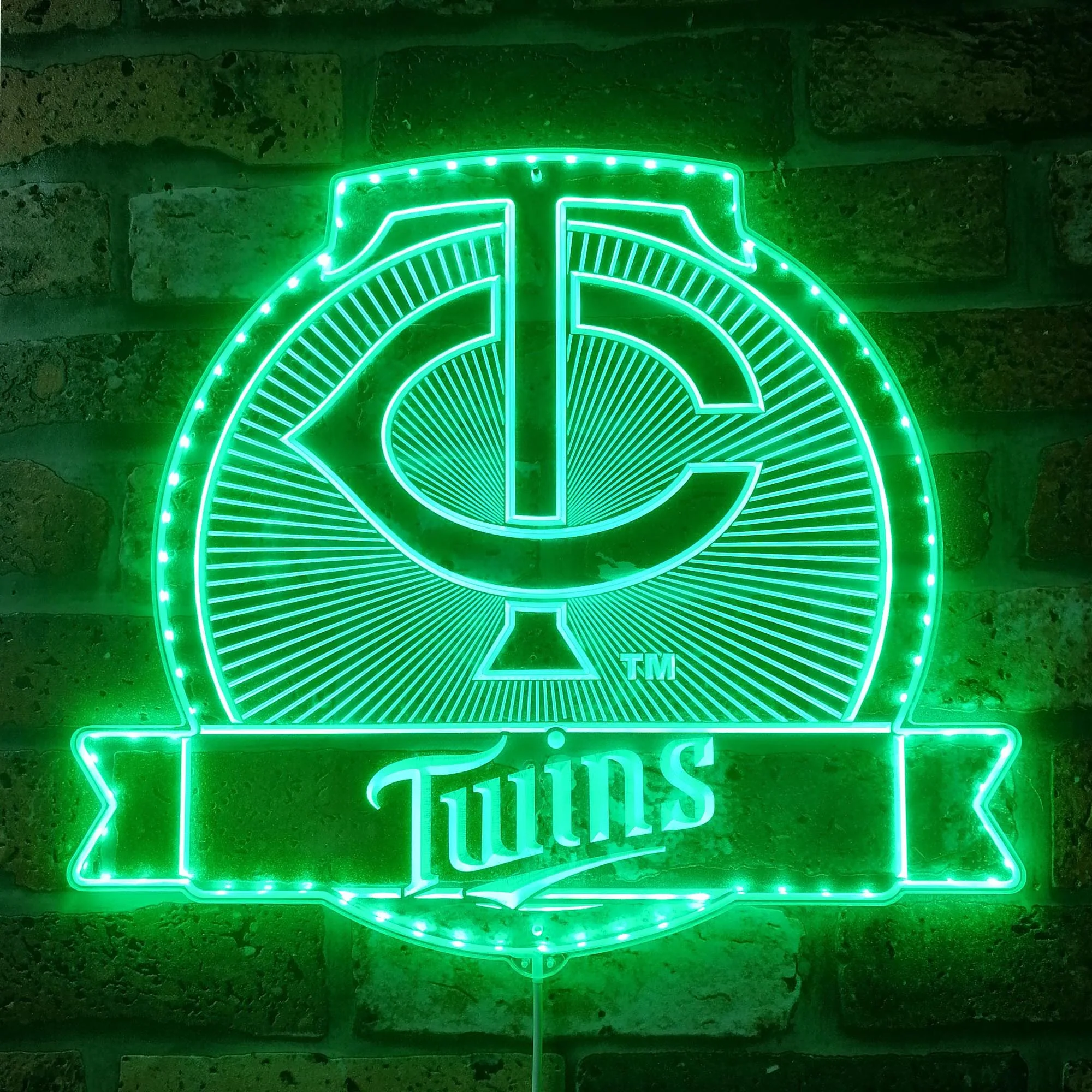 Minnesota Twins Neon LED Sign with Dynamic RGB Colors - Image 6