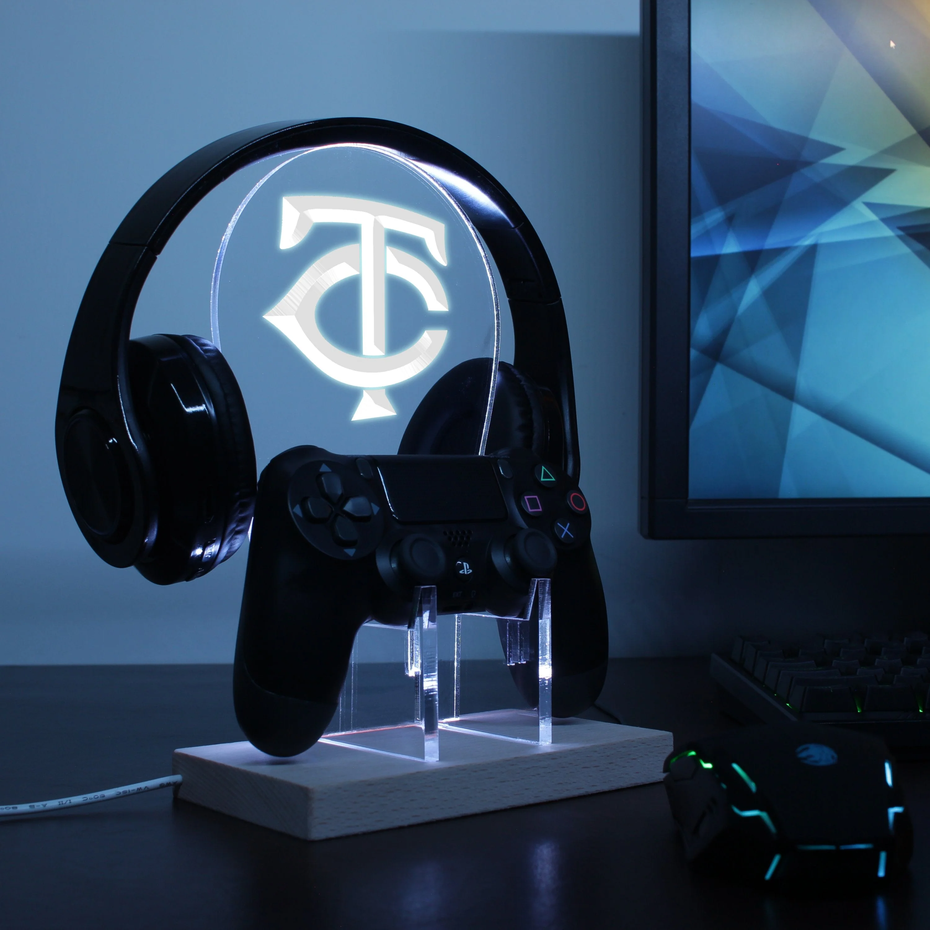 Minnesota Twins LED Gaming Headset Controller Stand - Image 4