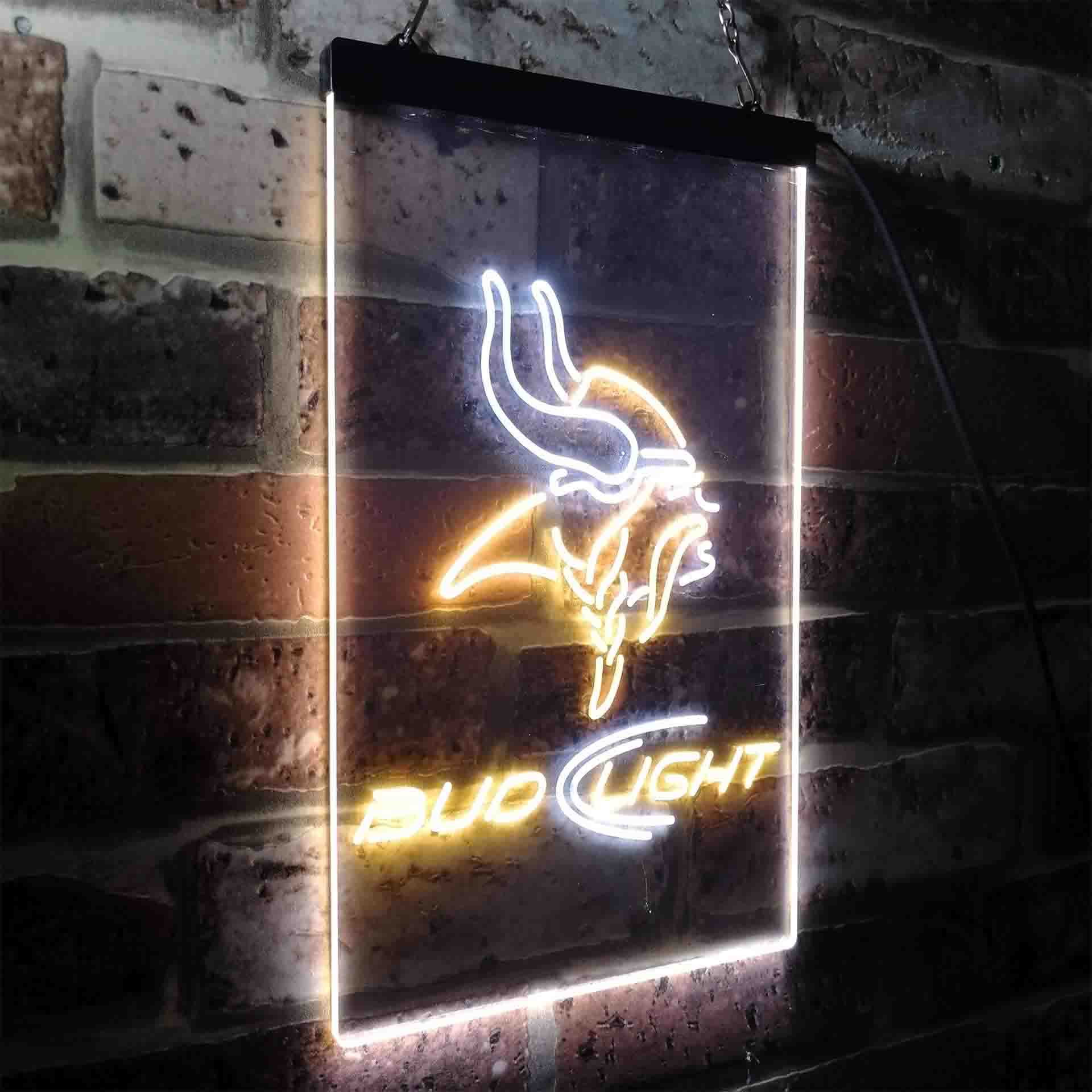 Minnesota Vikings Bud Light Neon-Like LED Sign - Image 19