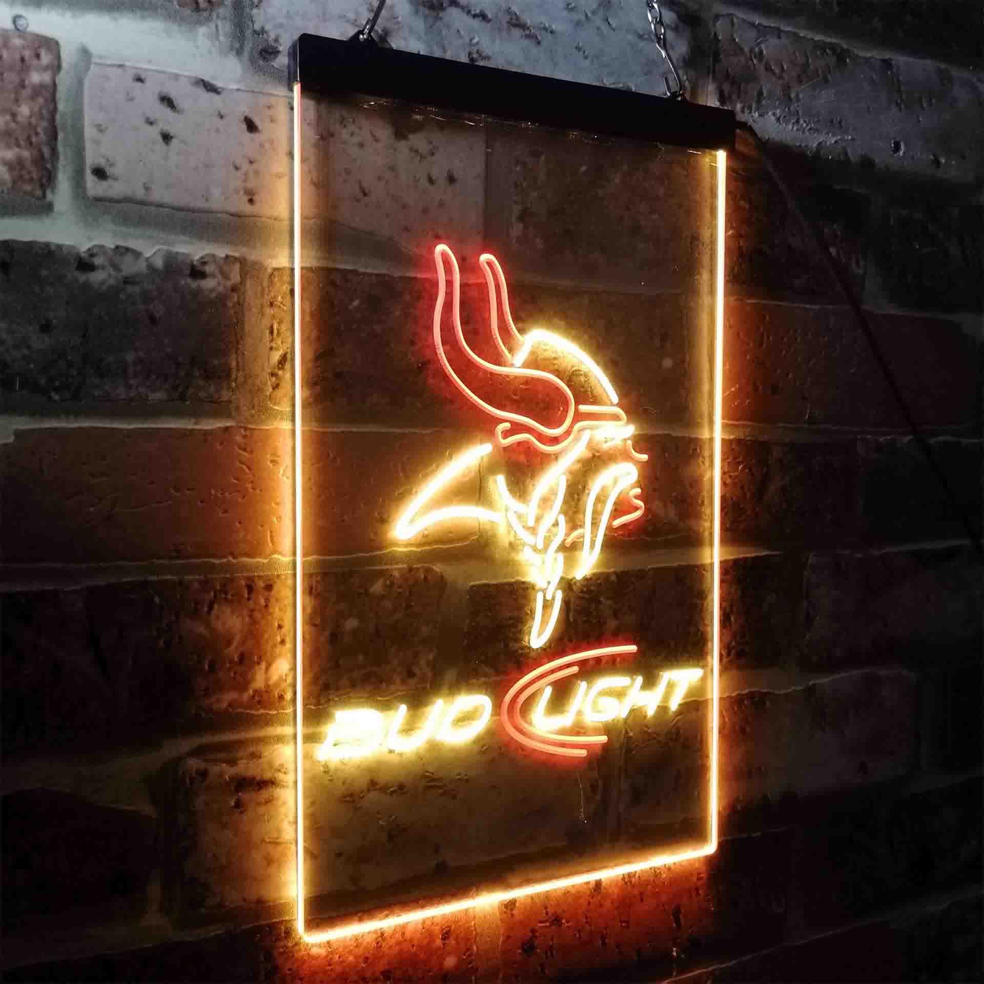 Minnesota Vikings Bud Light Neon-Like LED Sign - Image 26
