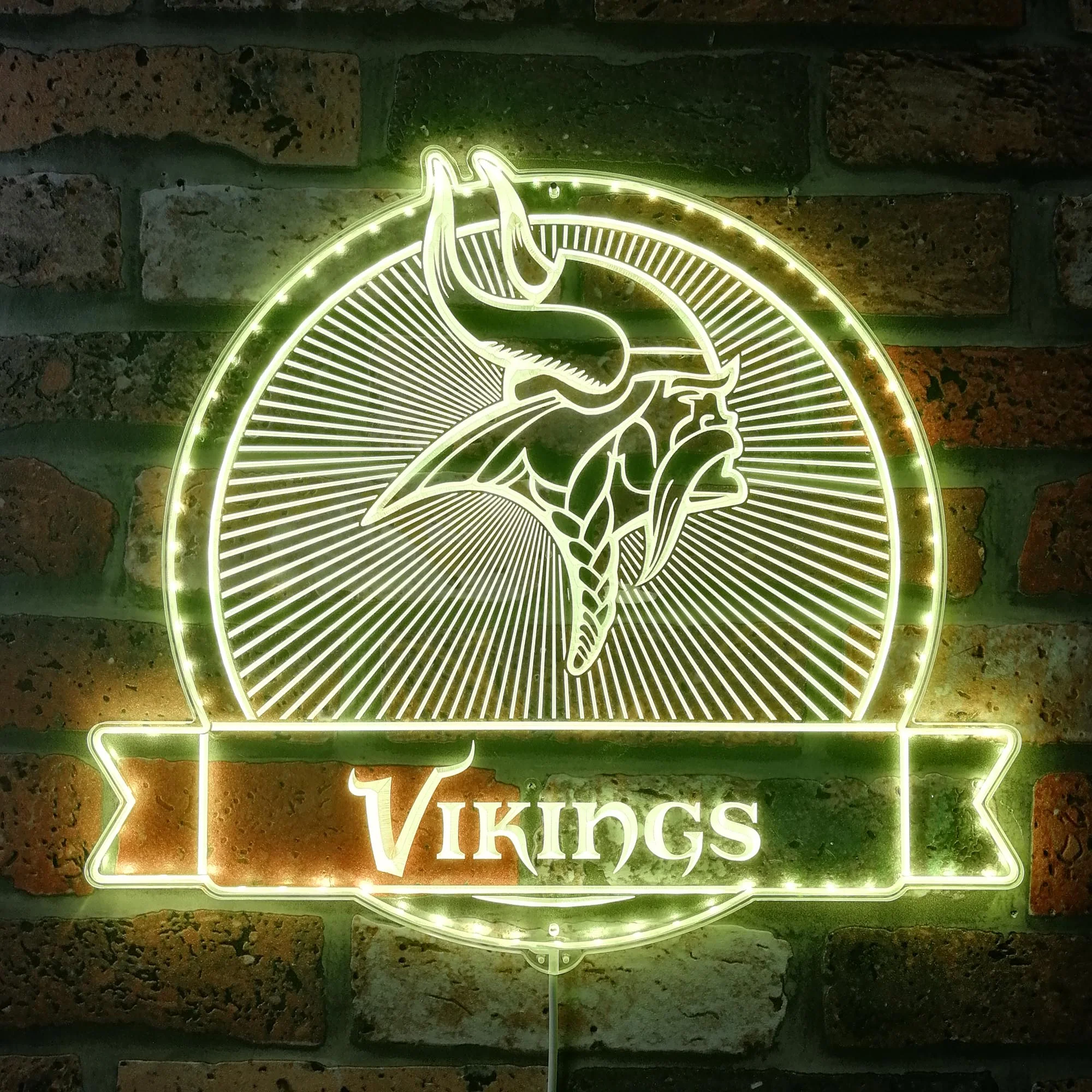 Minnesota Vikings Neon LED Sign with Dynamic RGB Colors - Image 7