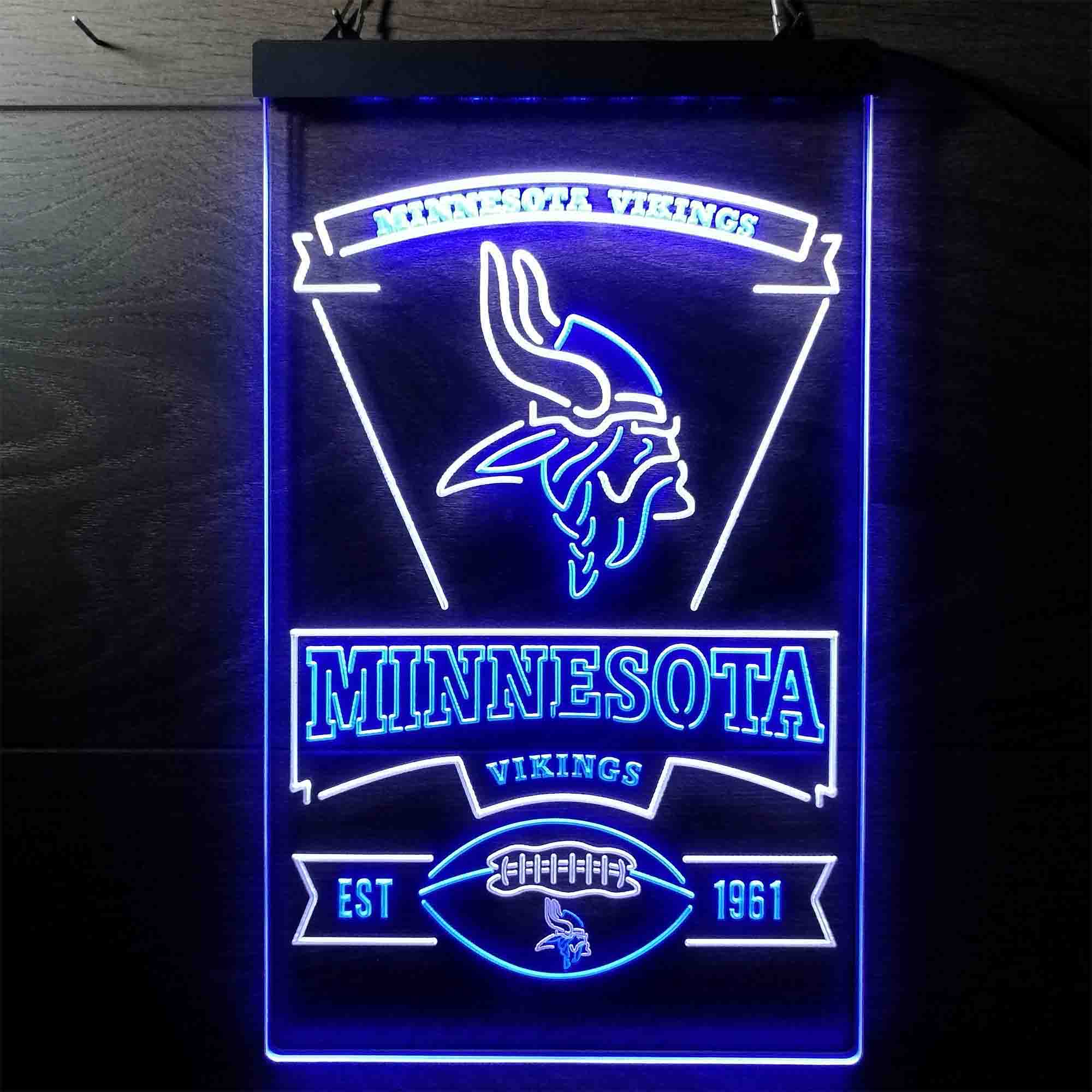 Minnesota Vikings Est. 1961 LED Neon Sign - Image 10