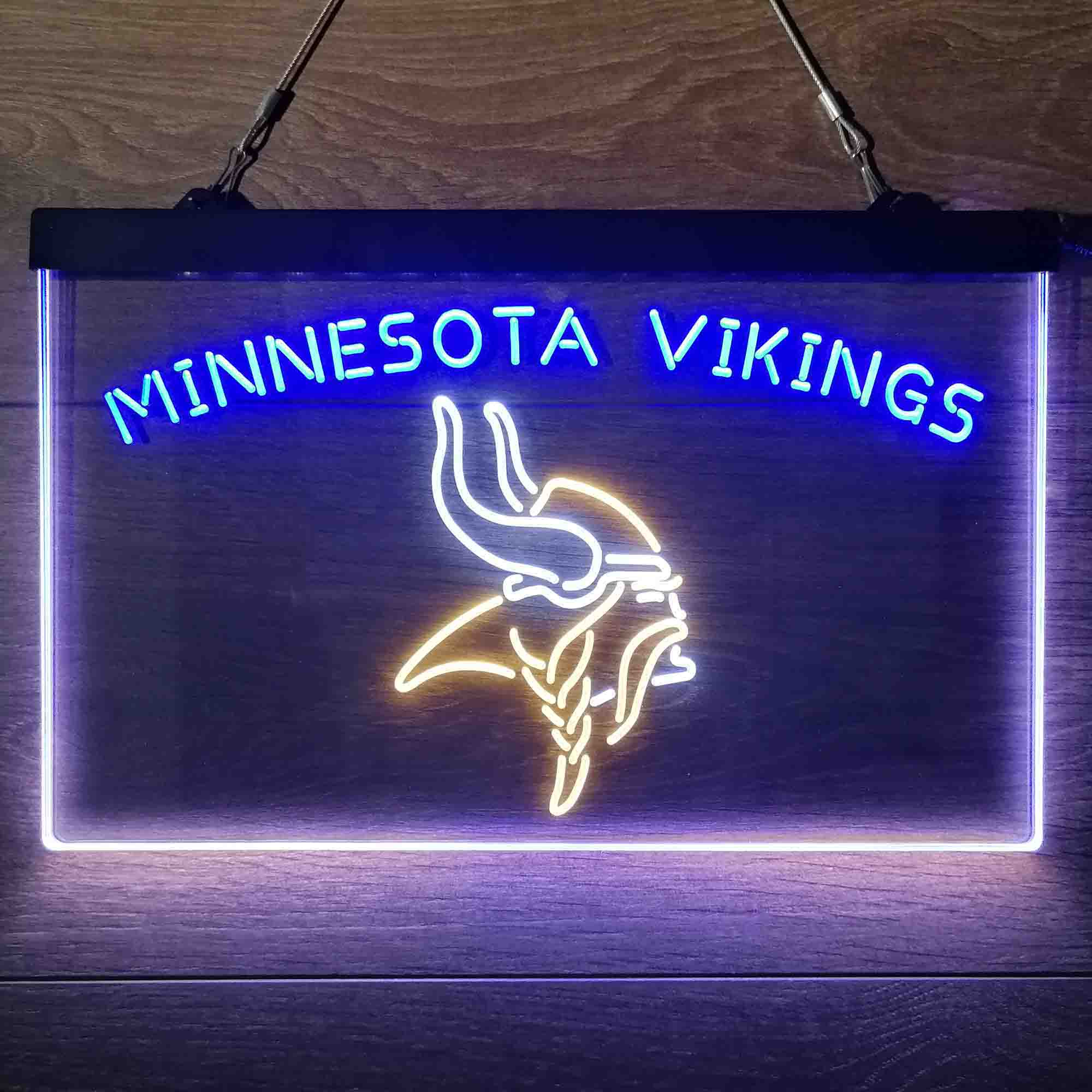 Minnesota Vikings Neon 3-Color LED Sign - Image 10