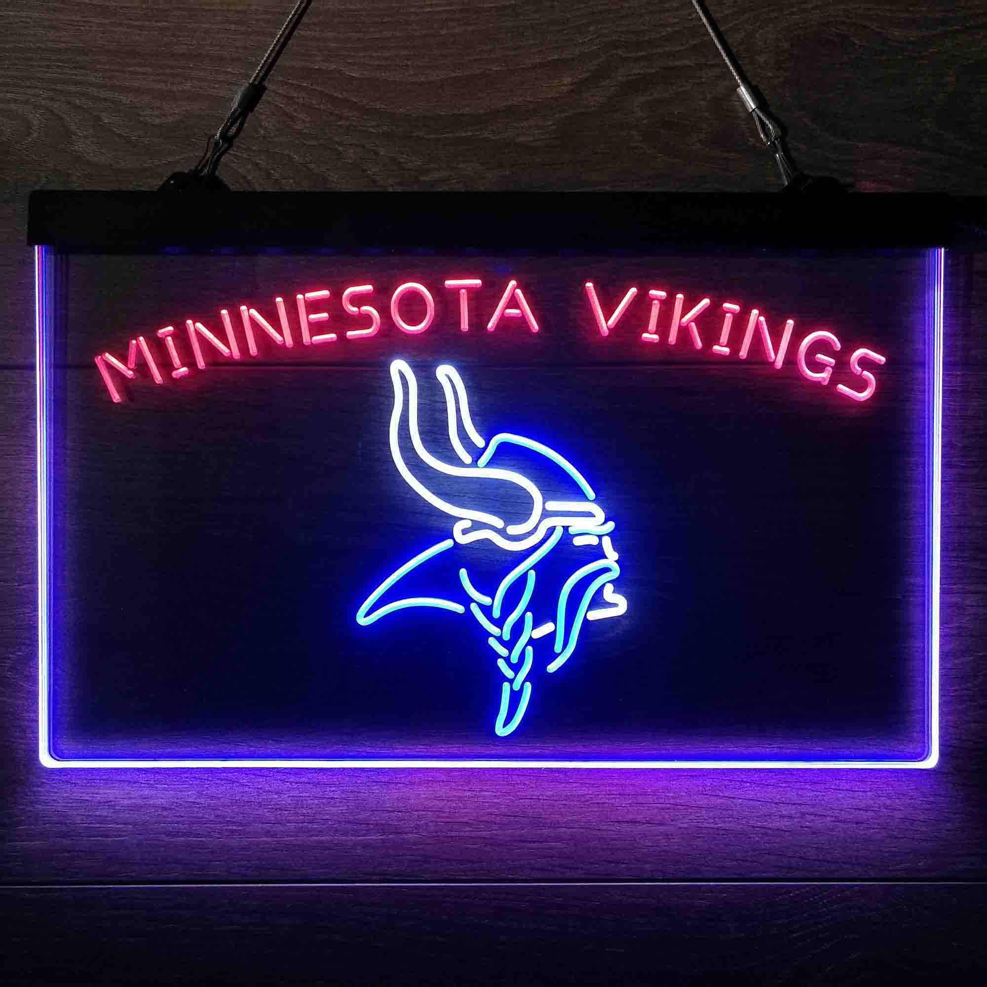 Minnesota Vikings Neon 3-Color LED Sign - Image 13