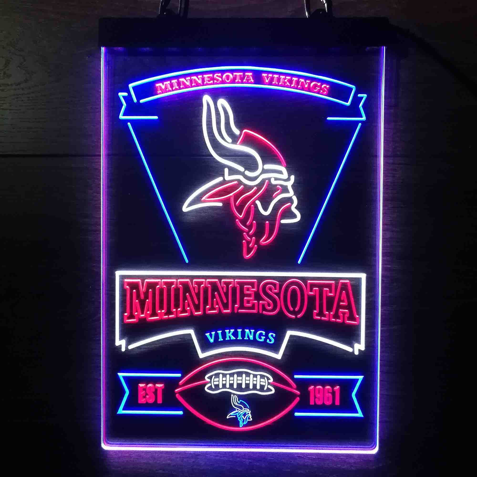 Minnesota Vikings Neon LED Sign 3 Colors - Image 11