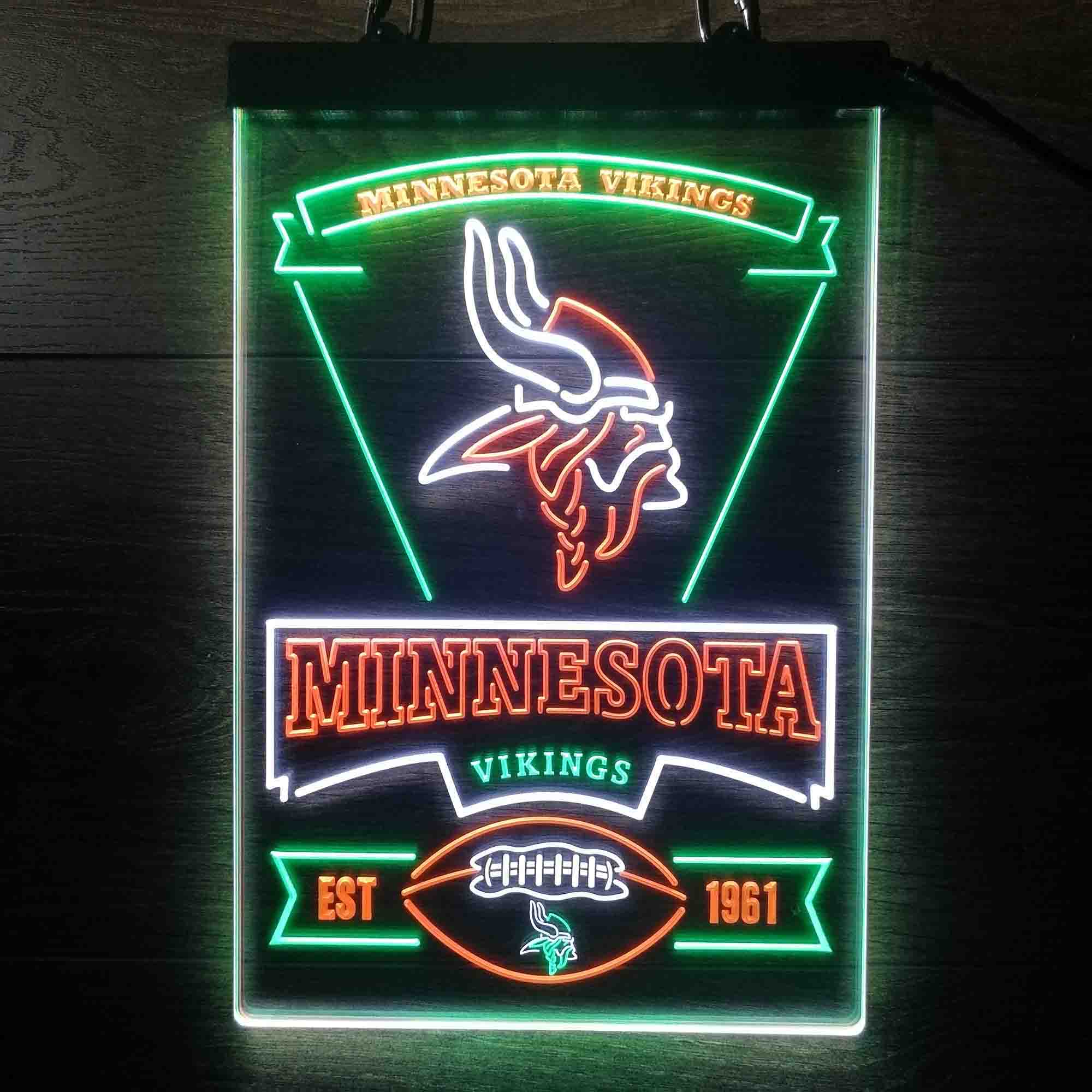 Minnesota Vikings Neon LED Sign 3 Colors - Image 3