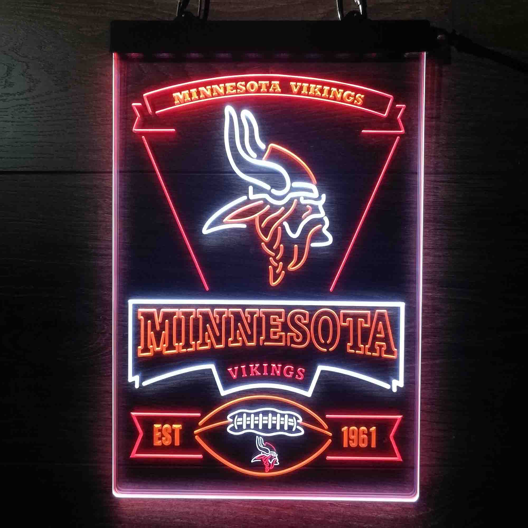 Minnesota Vikings Neon LED Sign 3 Colors - Image 5