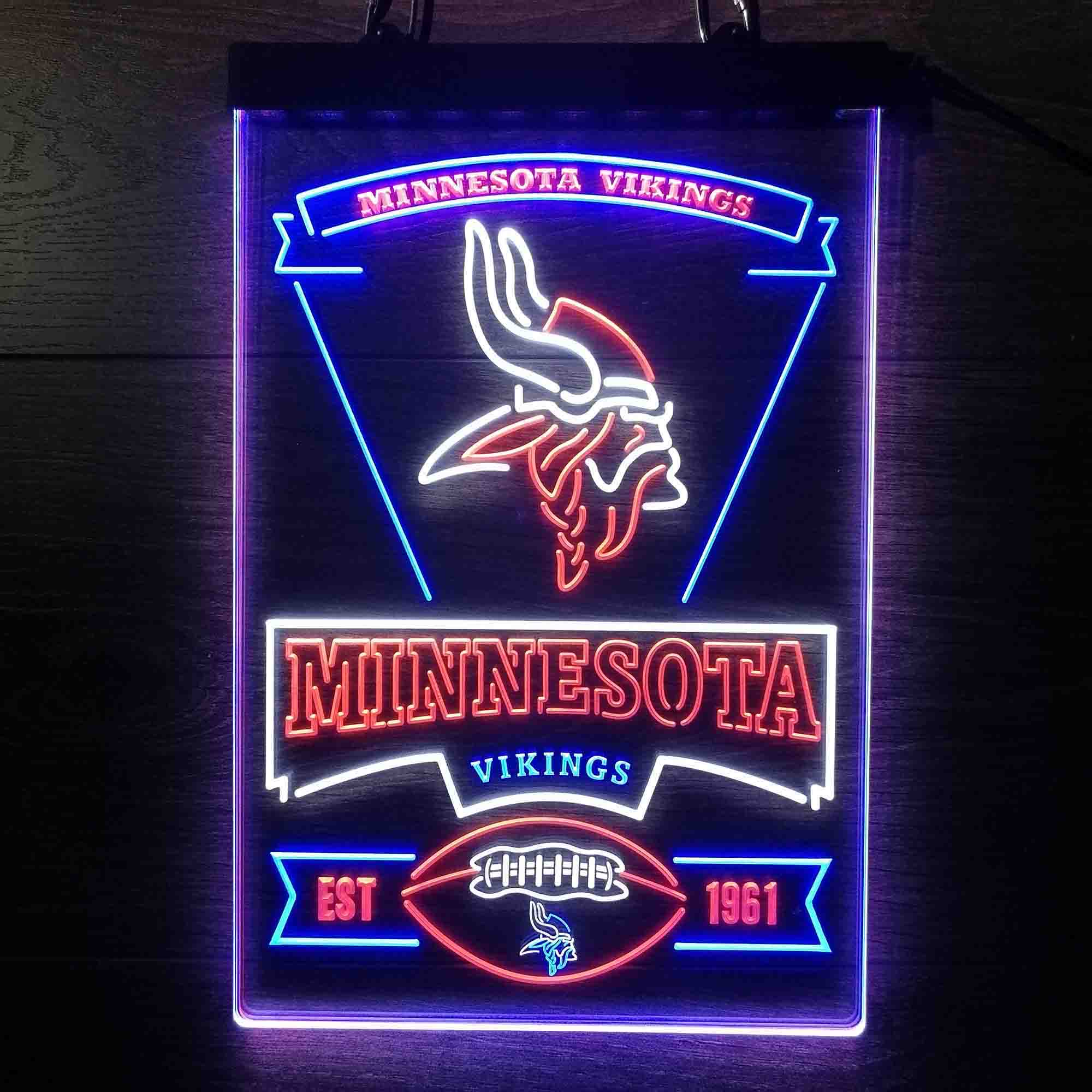 Minnesota Vikings Neon LED Sign 3 Colors - Image 6