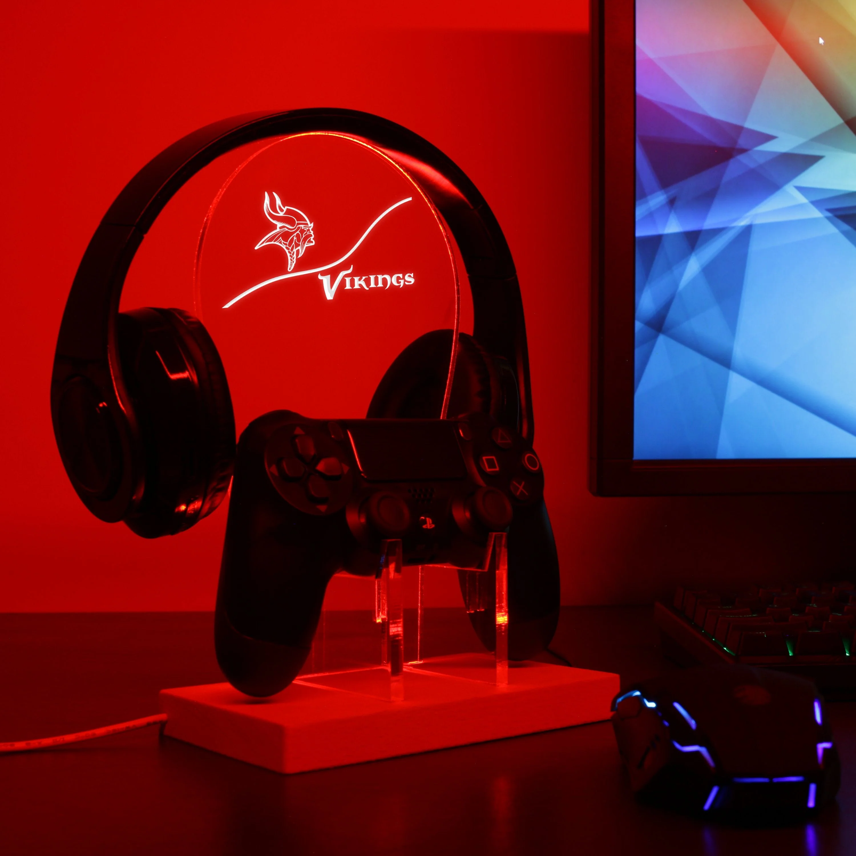 Minnesota Vikings NFL LED Gaming Headset Controller Stand