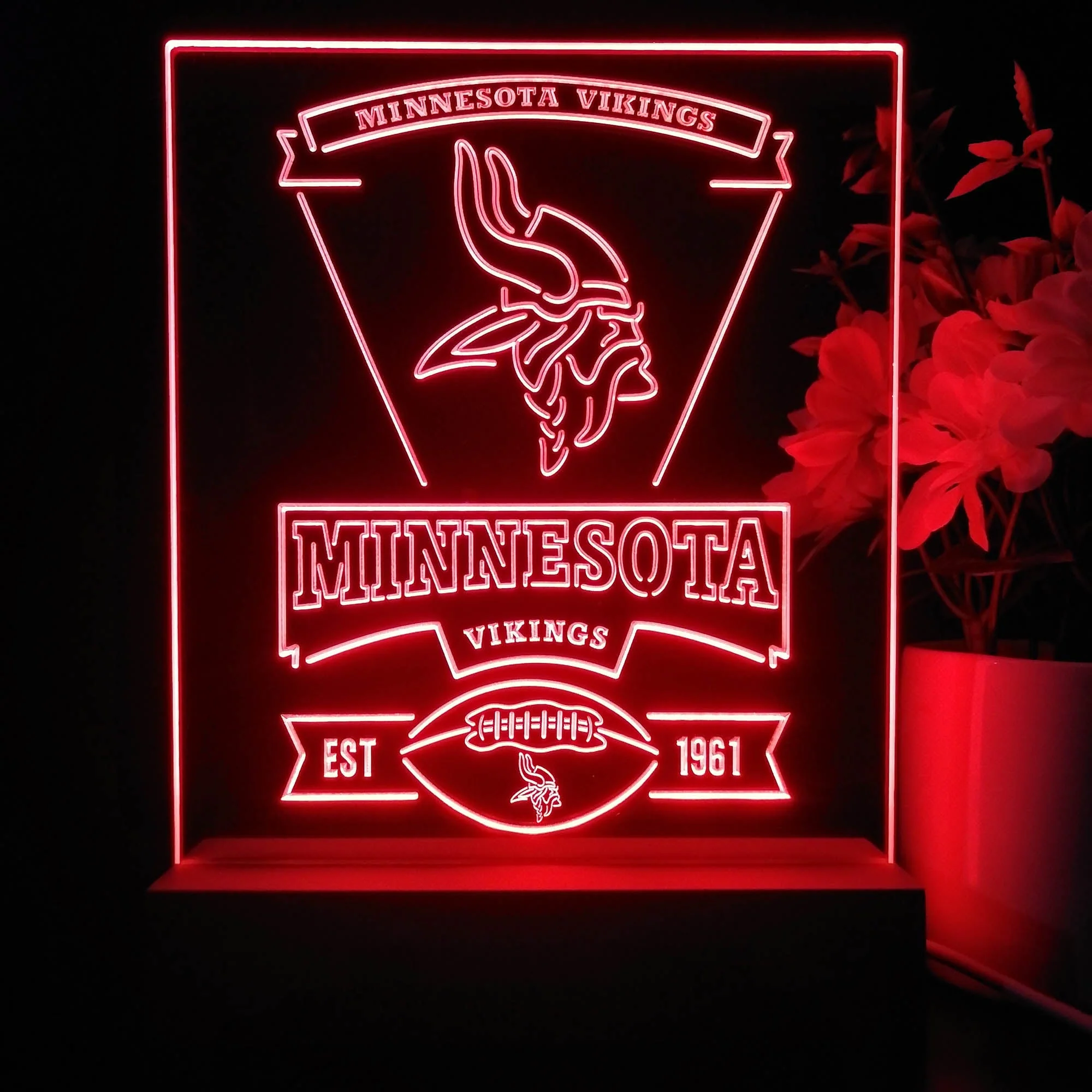Minnesota Vikings Souvenir Neon Sign Pub Bar Lamp - Image 4