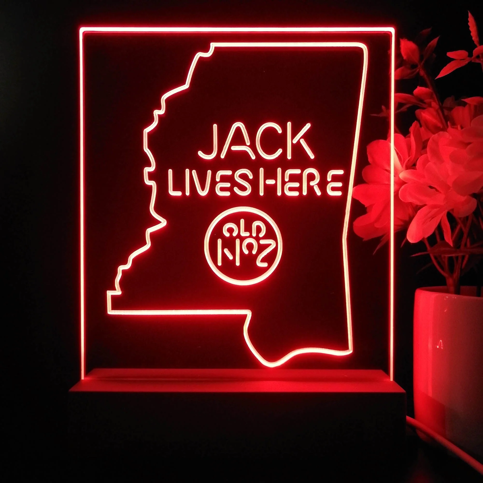 Mississippi Jack Lives Here Night Light Neon Pub Bar Lamp - Image 2