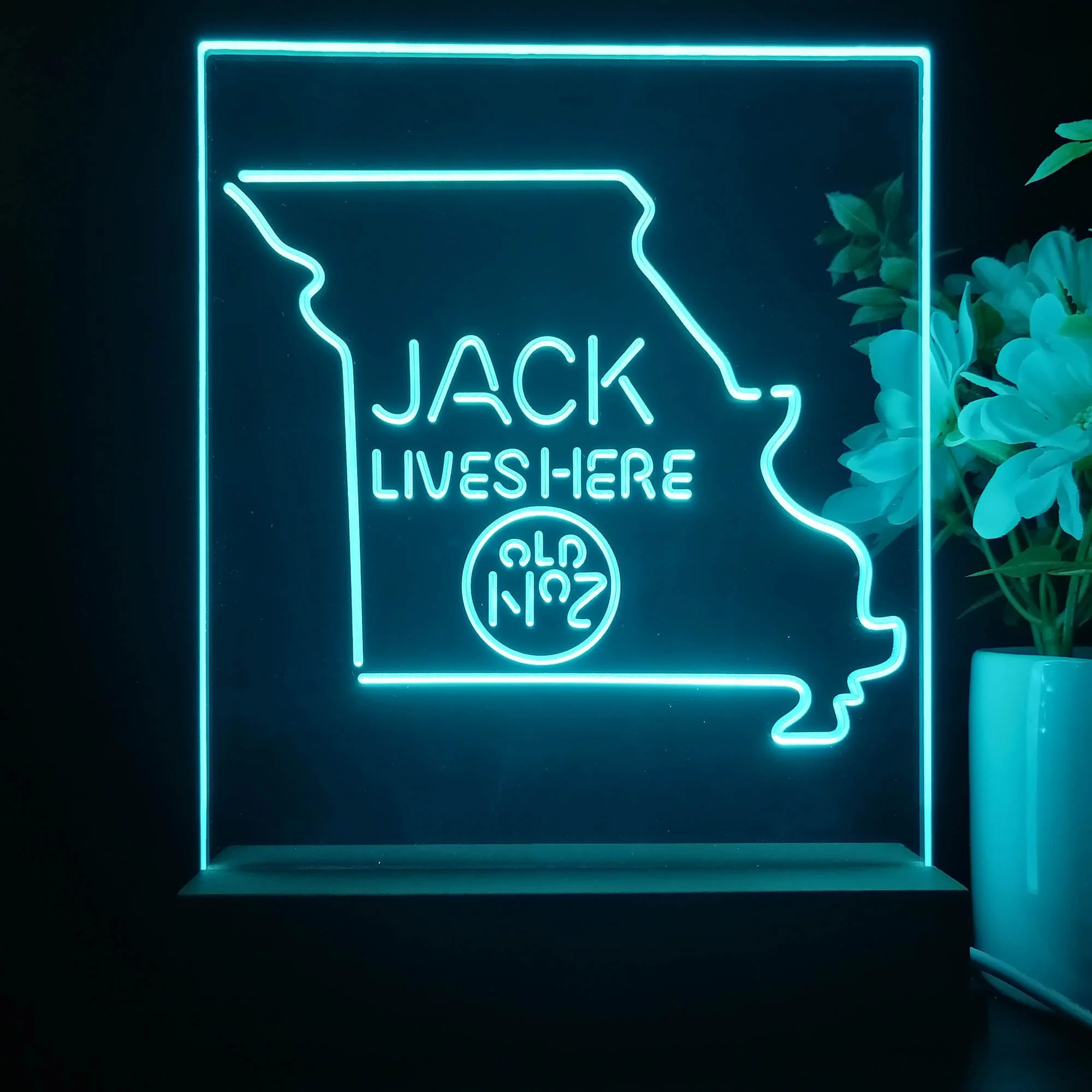 Missouri Jack Lives Here 3D Illusion Night Light Desk Lamp - Image 3