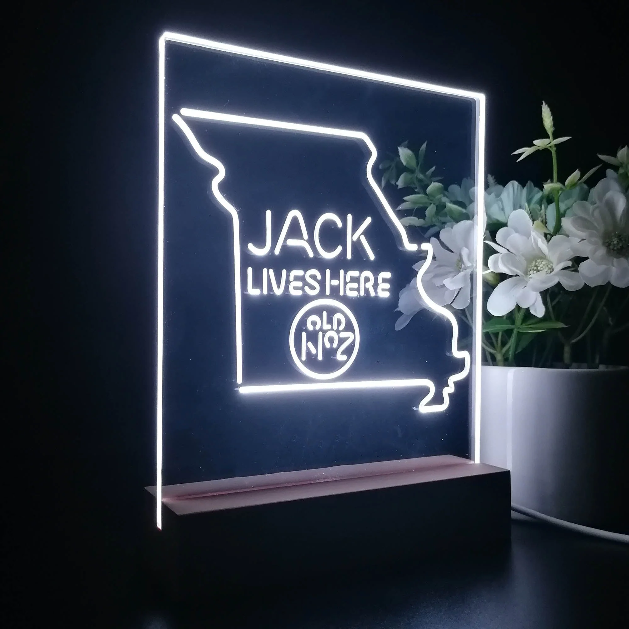 Missouri Jack Lives Here 3D Illusion Night Light Desk Lamp - Image 5
