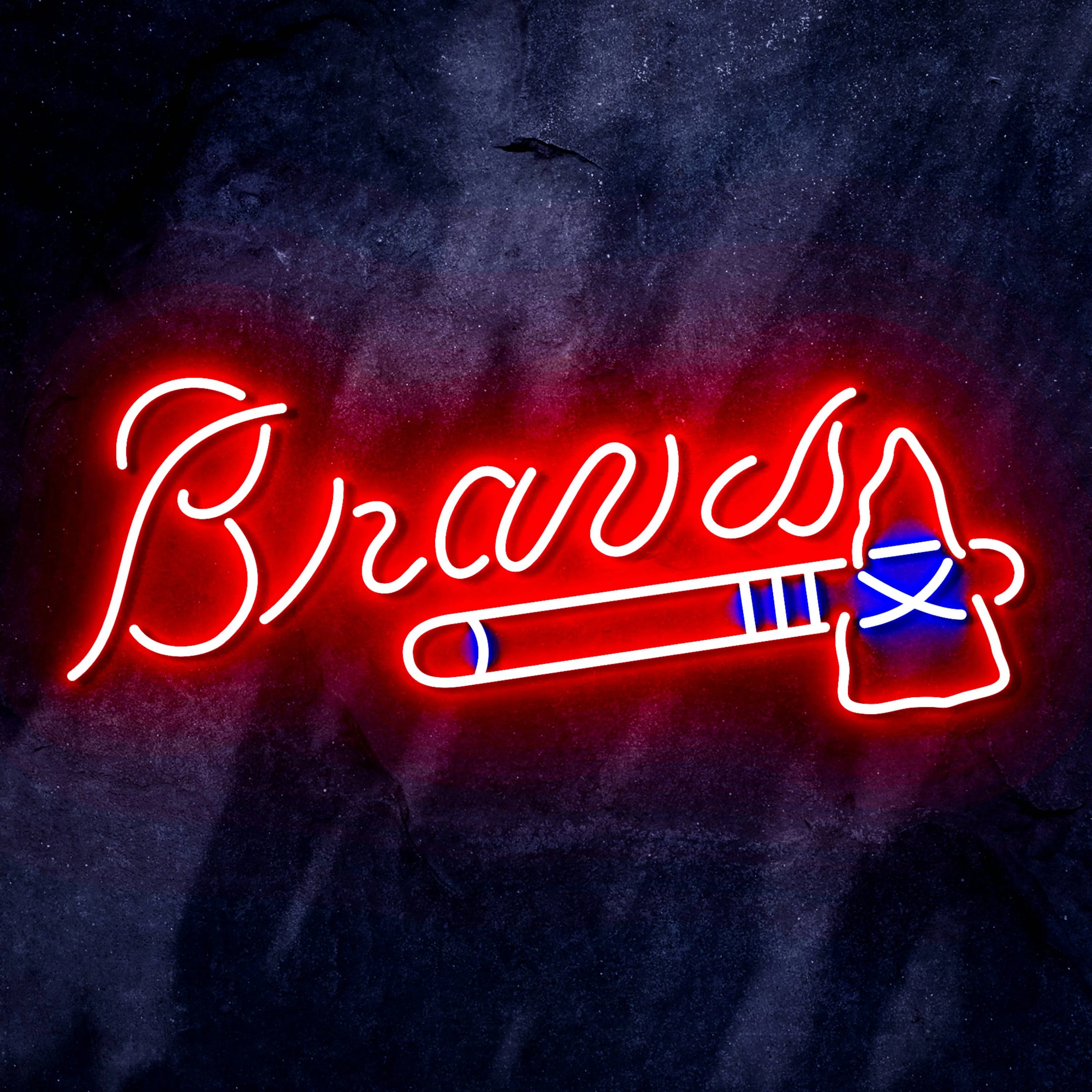 MLB Atlanta Braves Bar Neon Flex LED Sign - Image 3