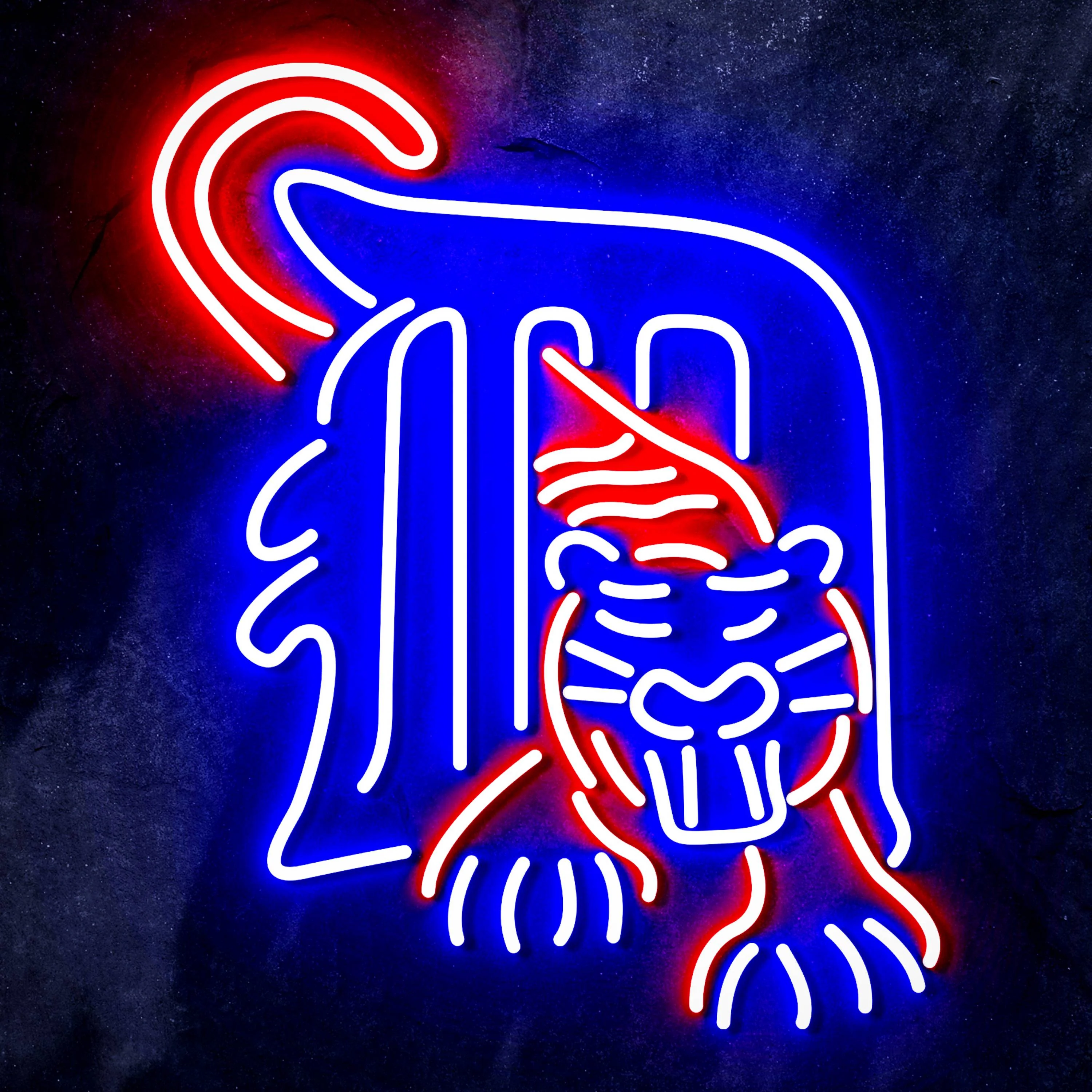 MLB Detroit Tigers Bar Neon Flex LED Sign - Image 2