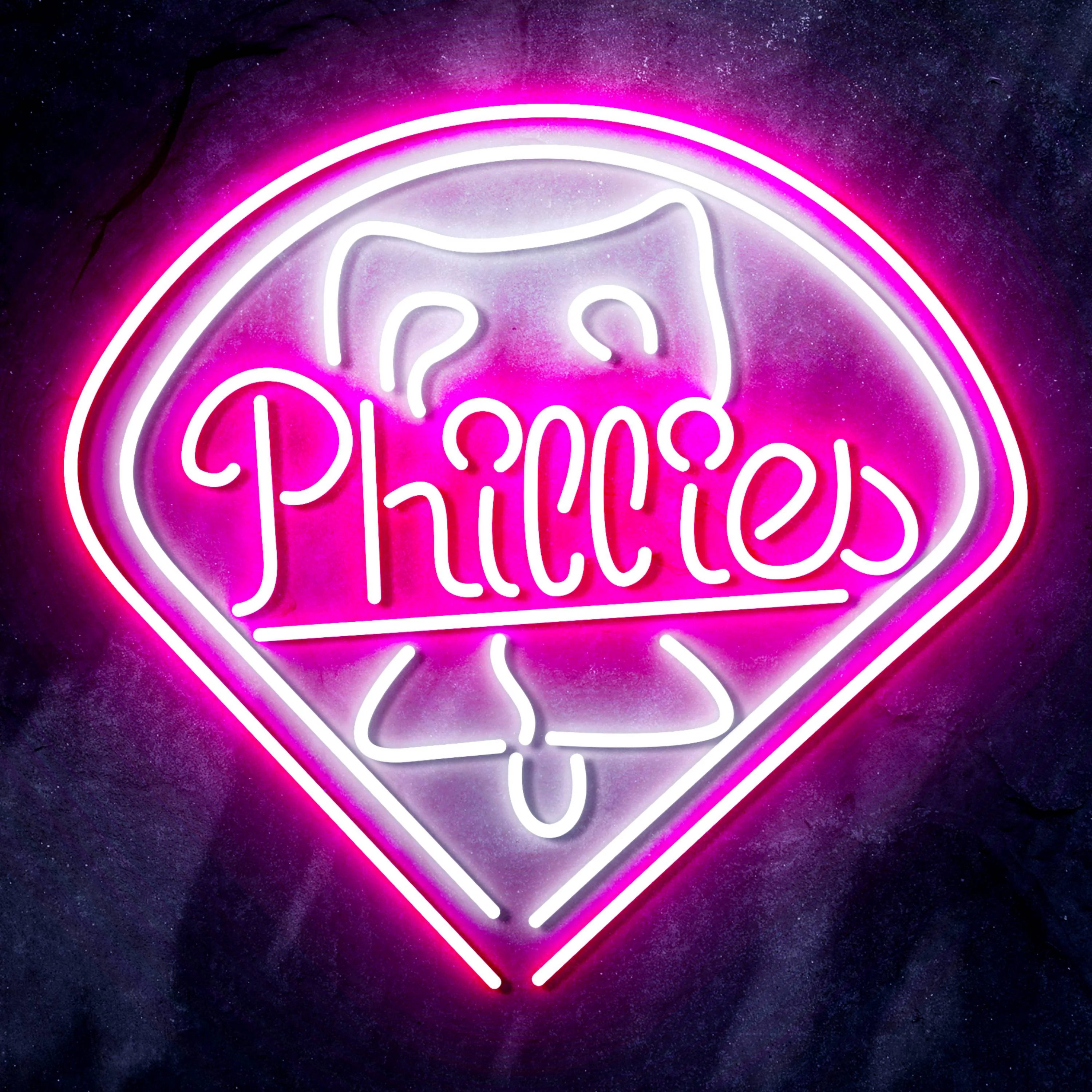 MLB Philadelphia Phillies Bar Neon Flex LED Sign - Image 4