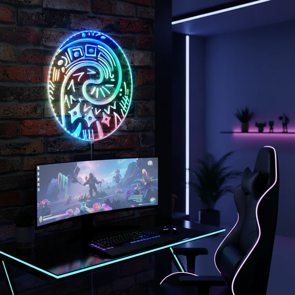 Moana Te Fiti Heart Neon LED Sign with Dynamic RGB Colors - Image 8