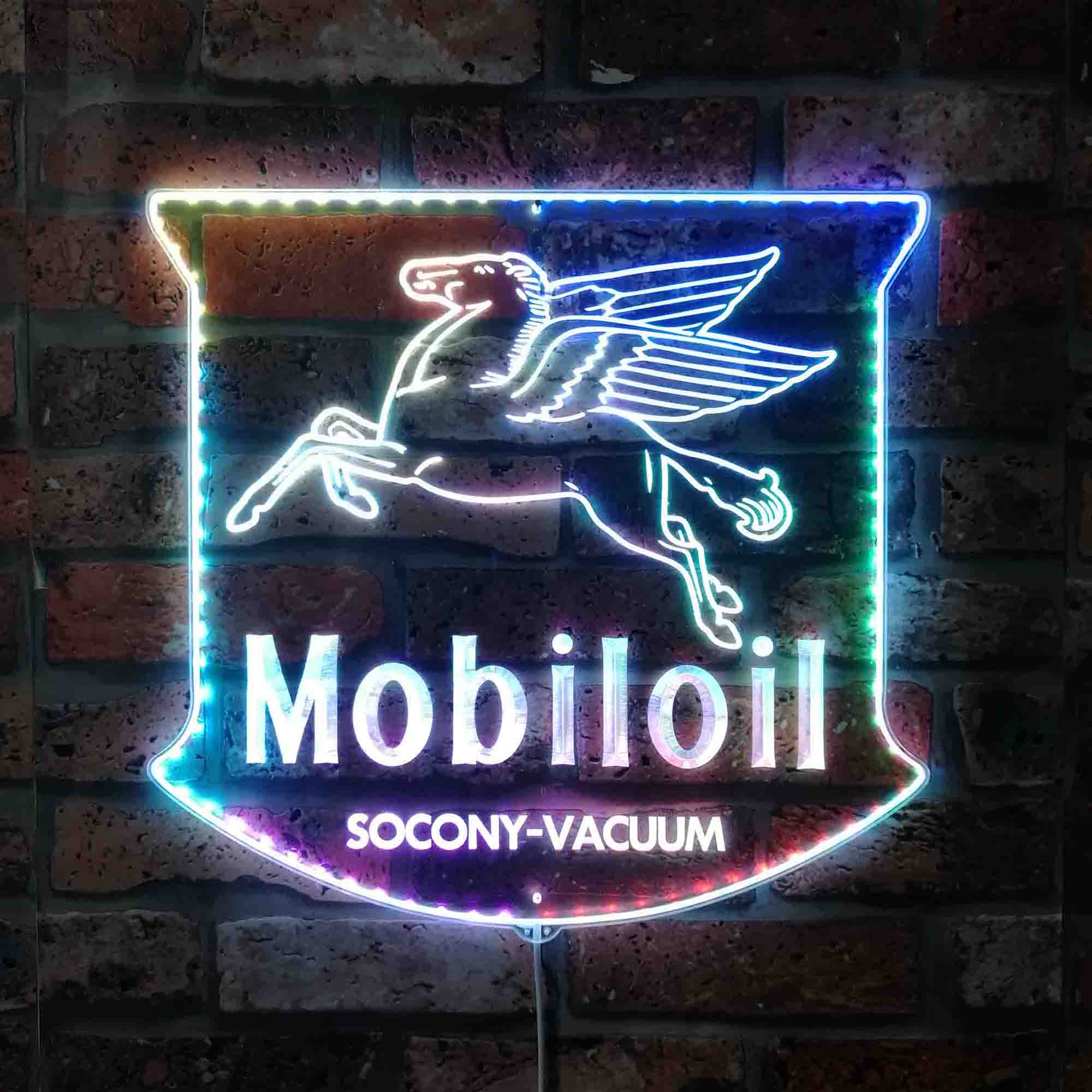 MOBILOIL Neon LED Sign with Dynamic RGB Colors