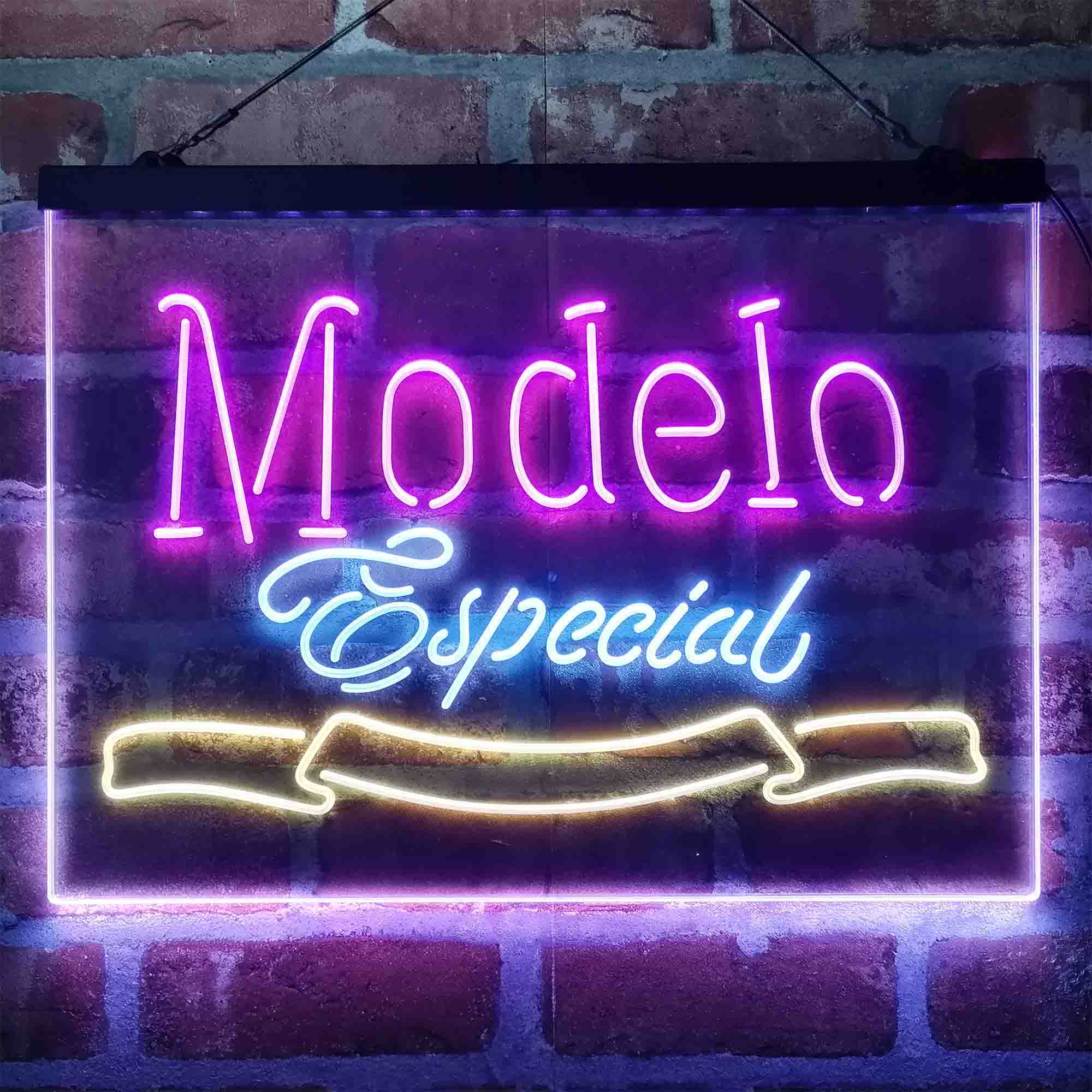 Modelo Especial Beer Bar Neon 3-Color LED Sign - Image 4