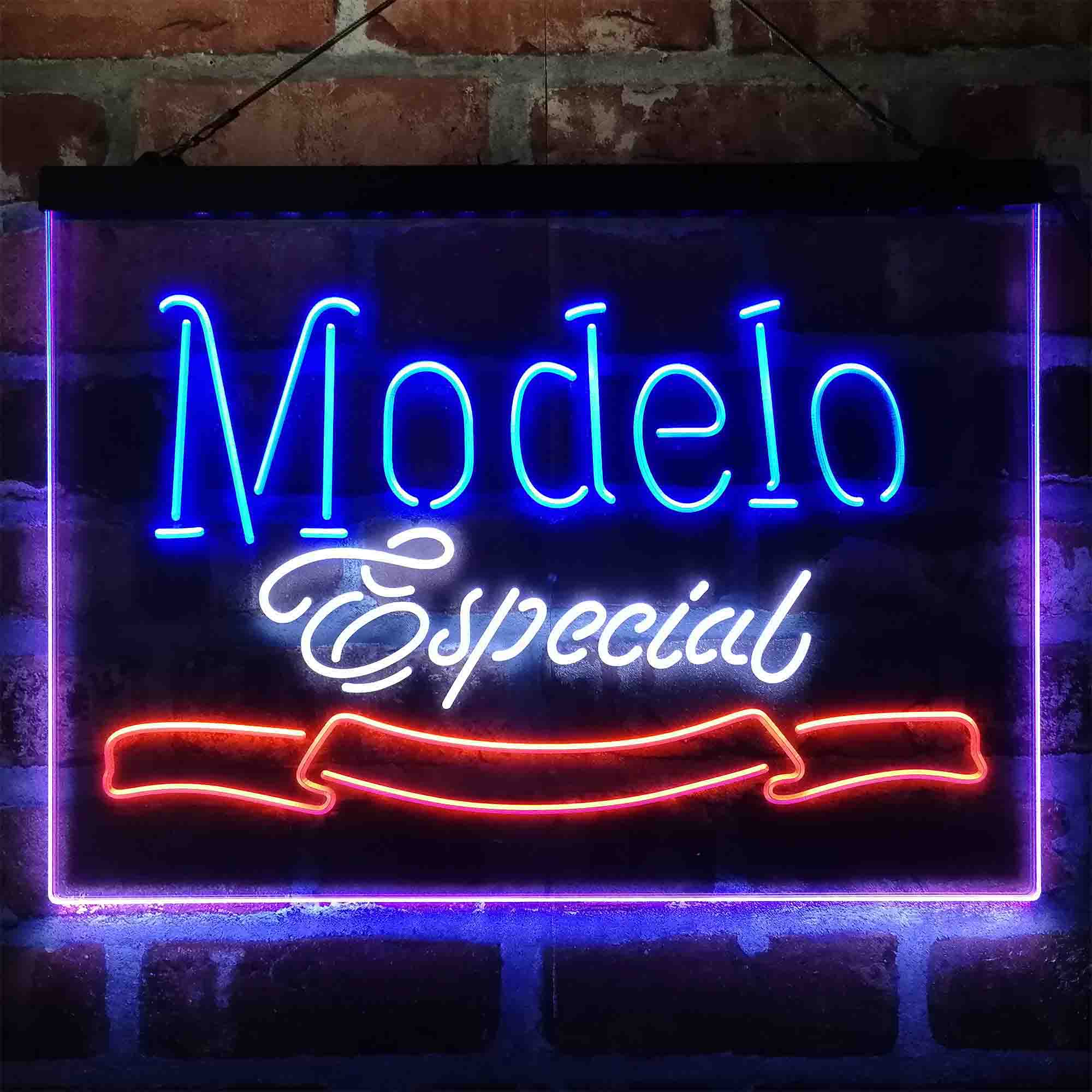 Modelo Especial Beer Bar Neon 3-Color LED Sign - Image 8
