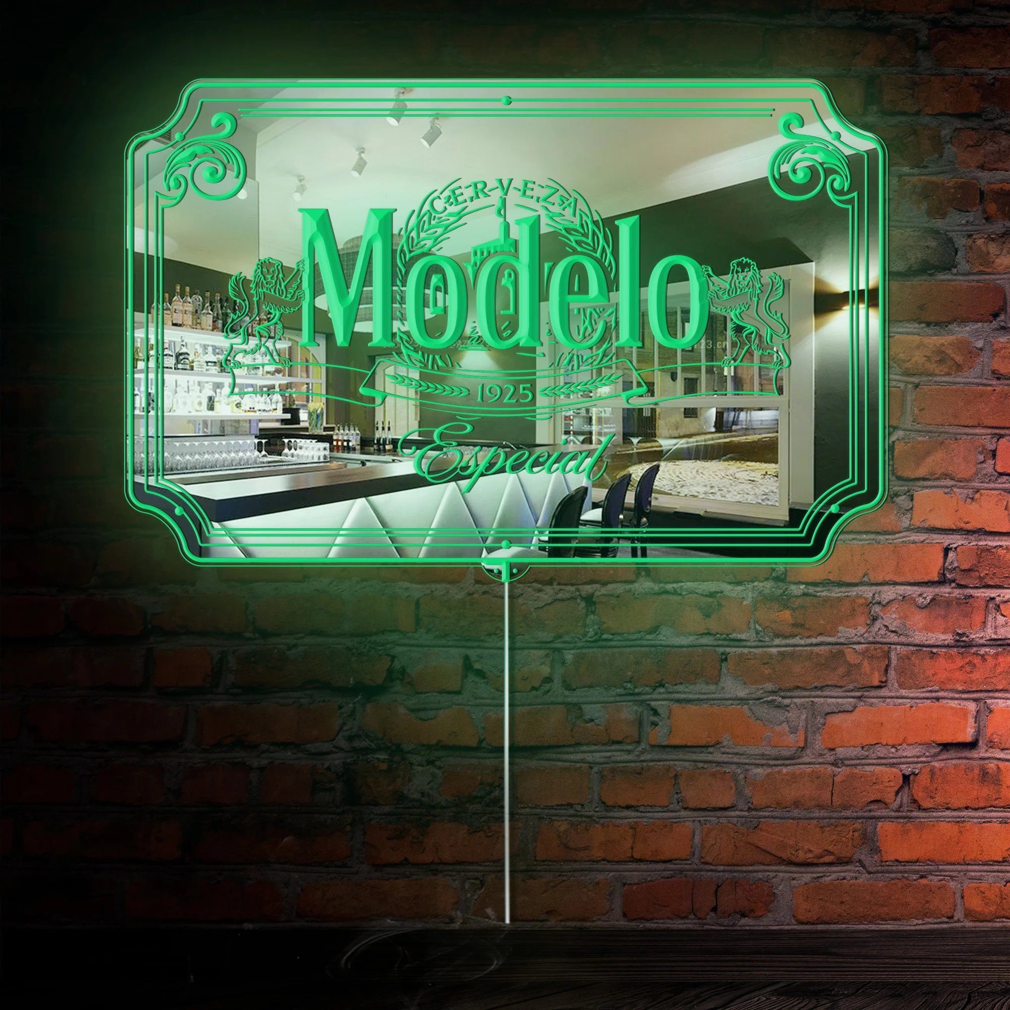 Modelo Especial RGB LED Neon Sign with Elegant Mirror Backing  - Perfect for Bars & Home Decor - Image 3