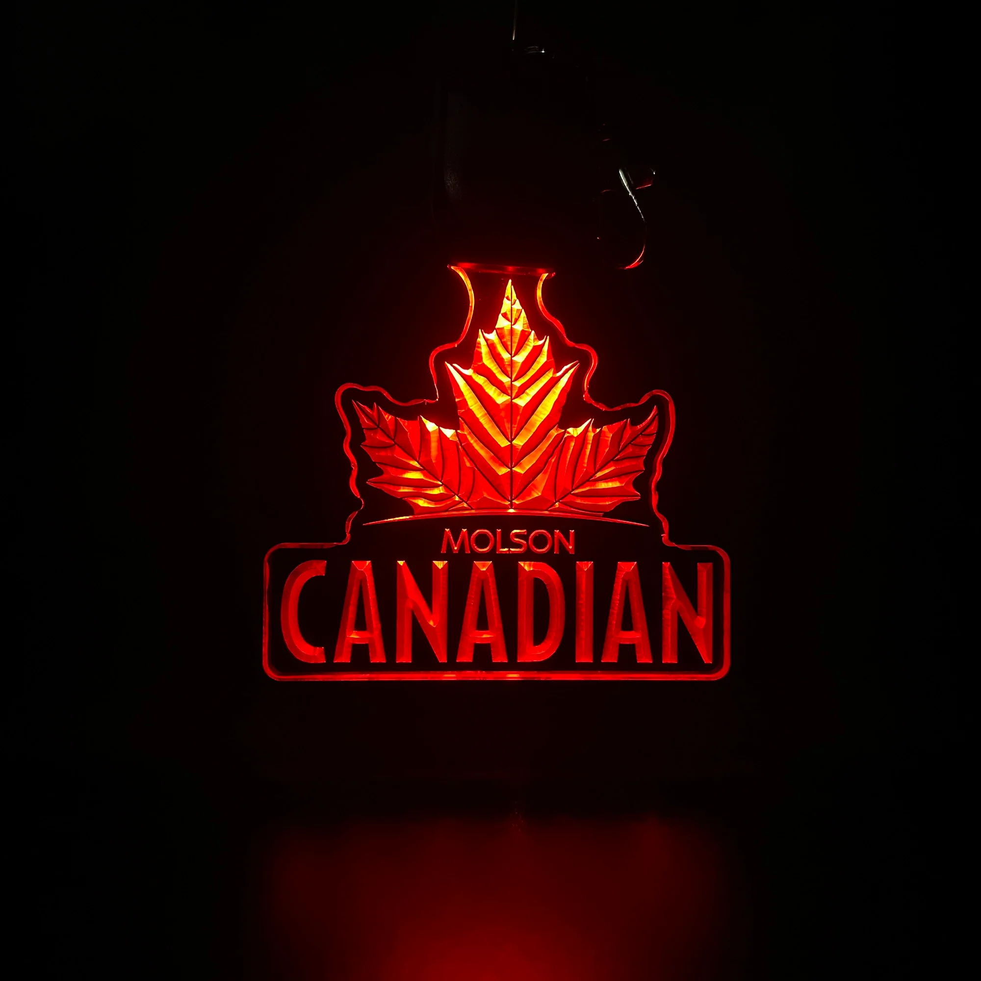 Molson Canadian LED Light Acrylic Keychain , Christmas Tree Ornament - Image 3