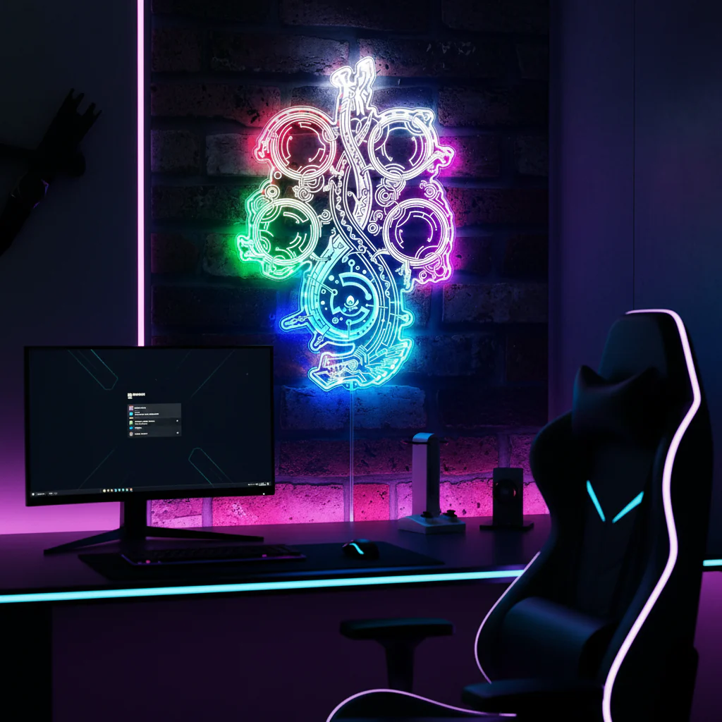 Monster Hunter Wilds Neon LED Sign with Dynamic RGB Colors - Image 8