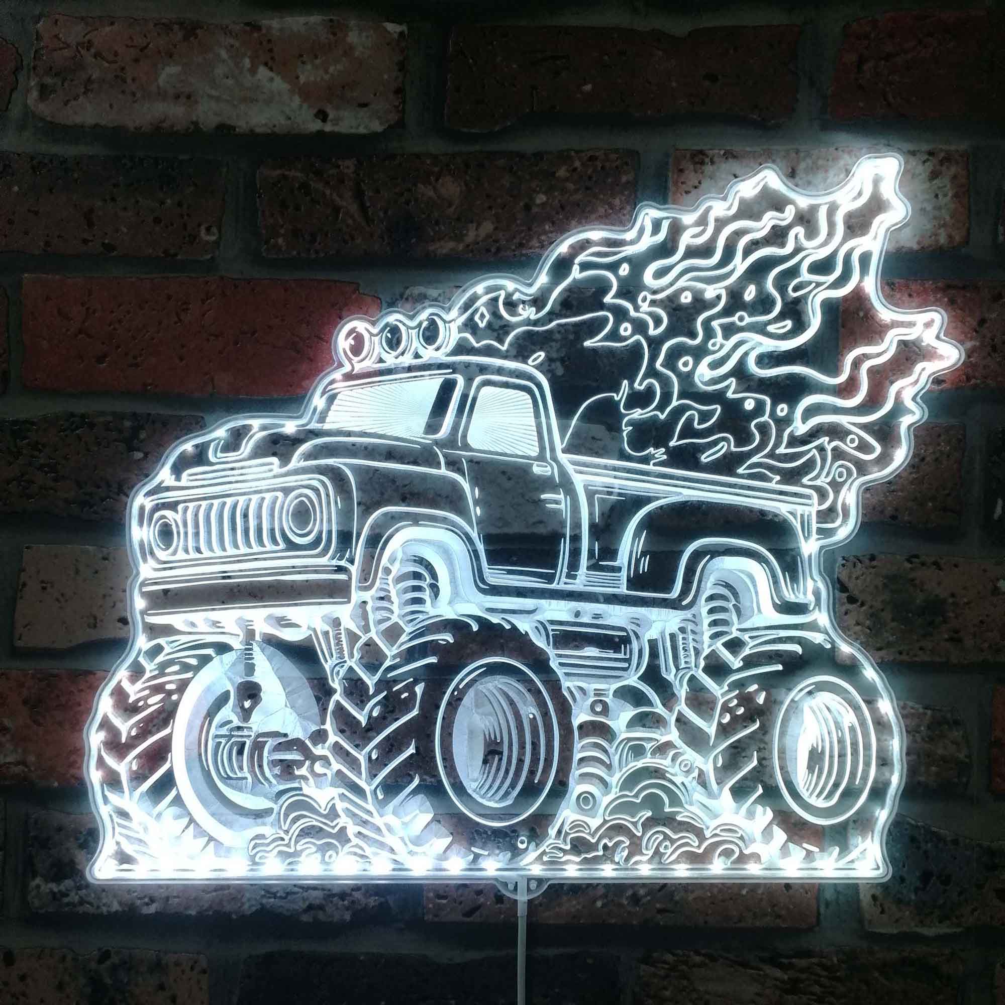 Monster Jam Truck Neon LED Sign with Dynamic RGB Colors - Image 5