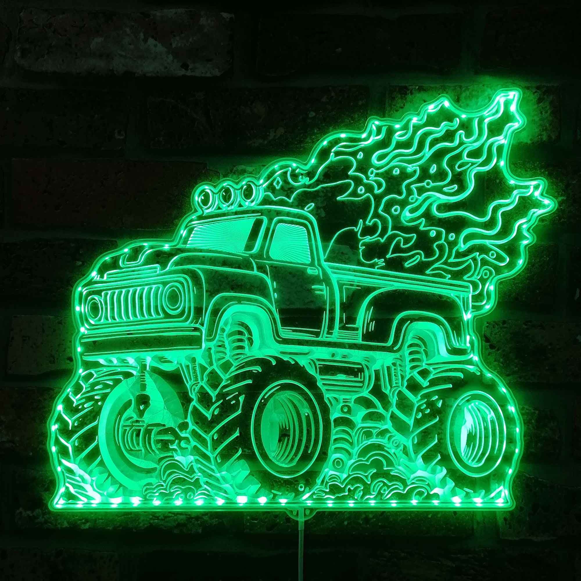 Monster Jam Truck Neon LED Sign with Dynamic RGB Colors - Image 6