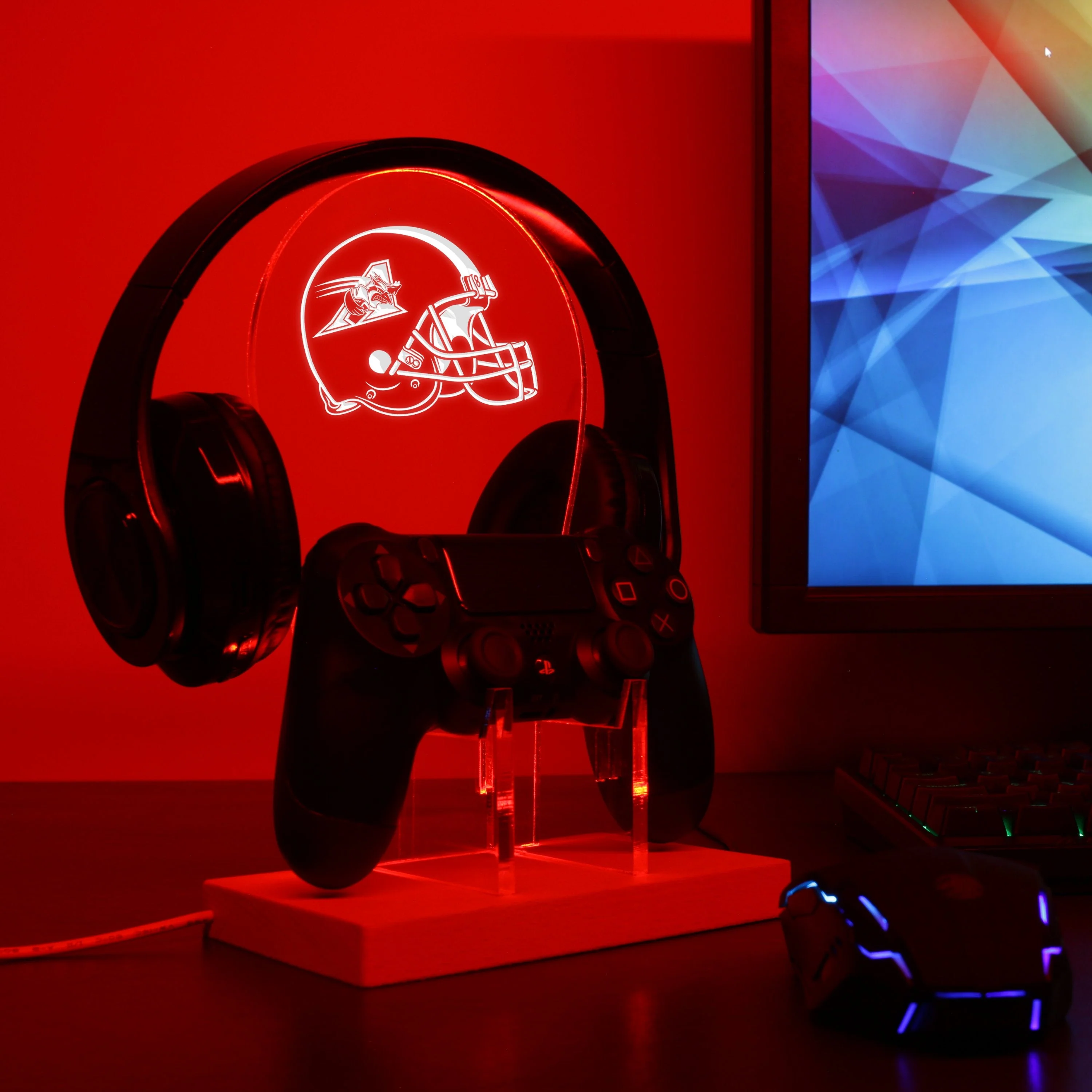 Montreal Alouettes Helmet LED Gaming Headset Controller Stand - Image 2
