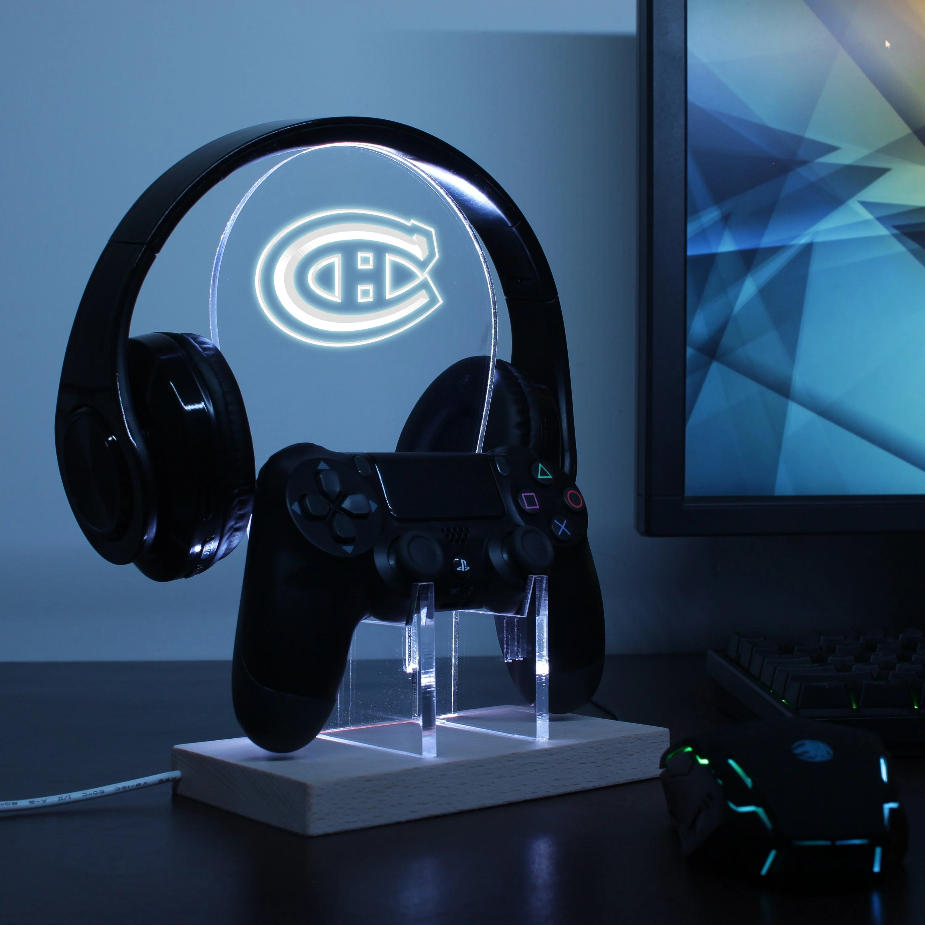 Montreal Canadiens LED Gaming Headset Controller Stand - Image 3
