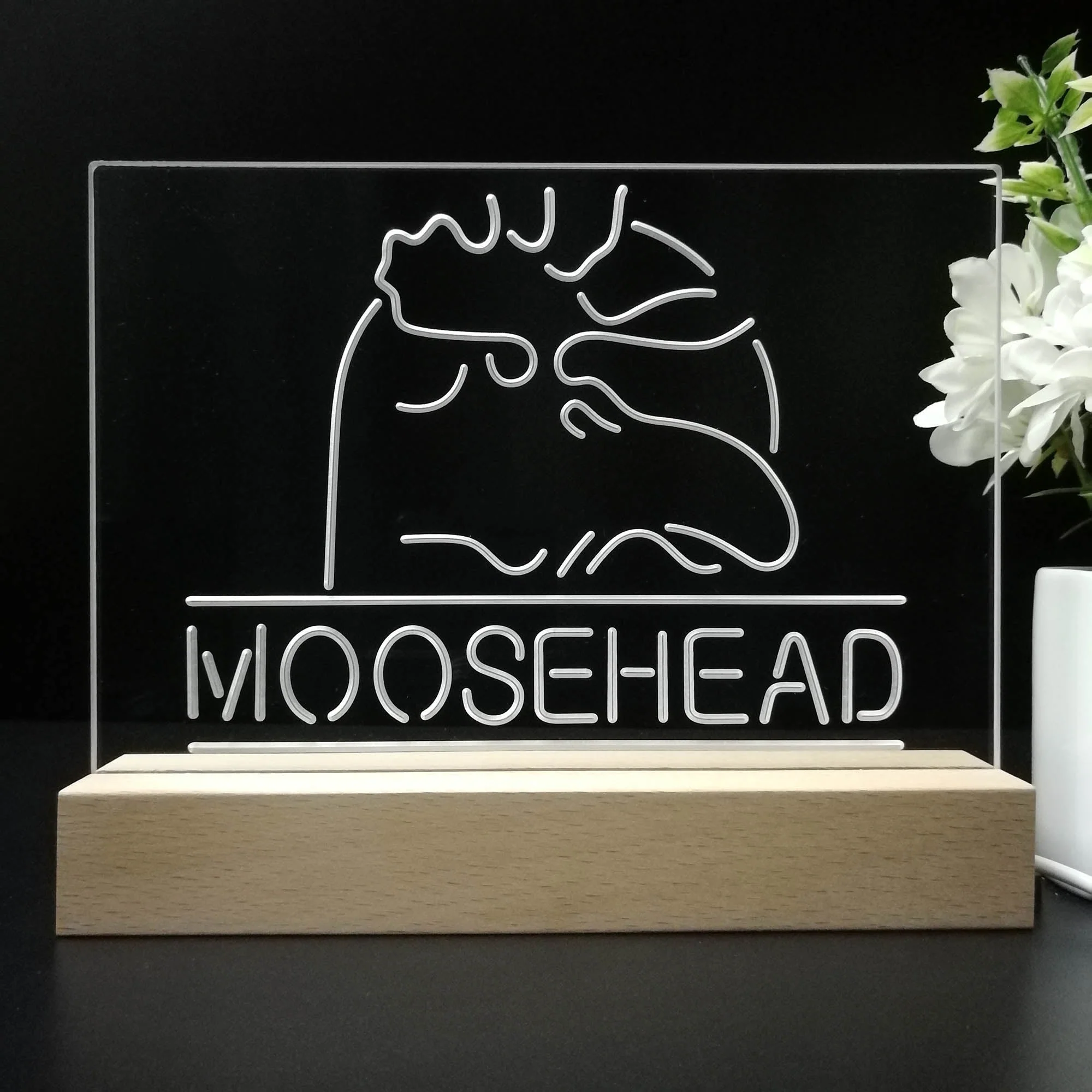 Moosehead Lager Beer Man Cave Neon Sign Pub Bar Lamp - Image 8