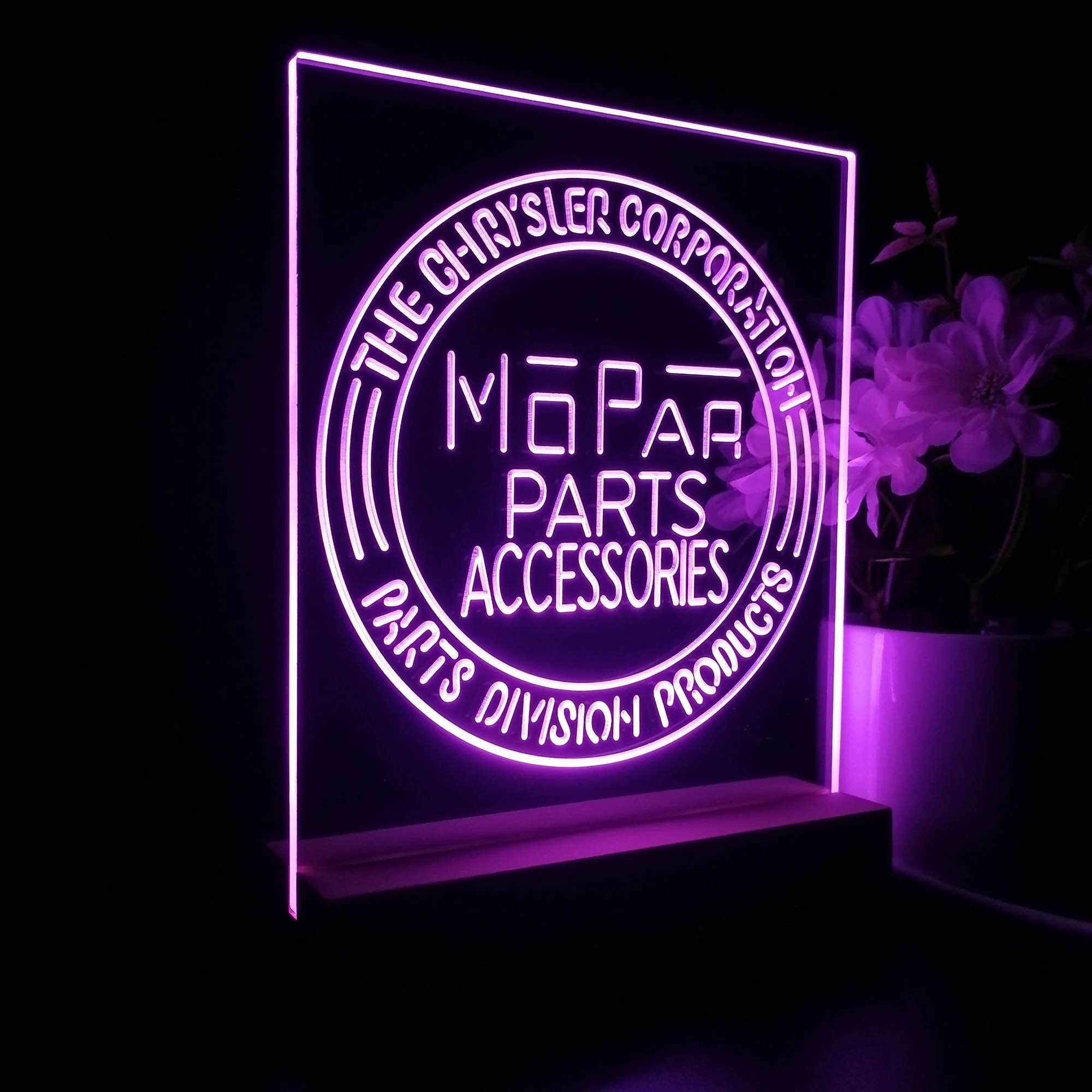 Mopar Parts 3D Illusion Night Light Desk Lamp - Image 7
