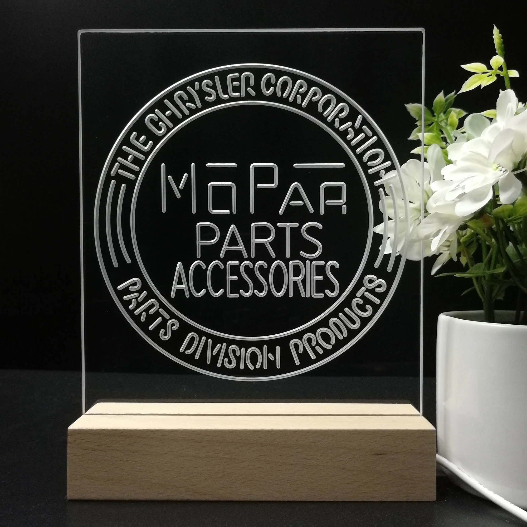 Mopar Parts 3D Illusion Night Light Desk Lamp - Image 8
