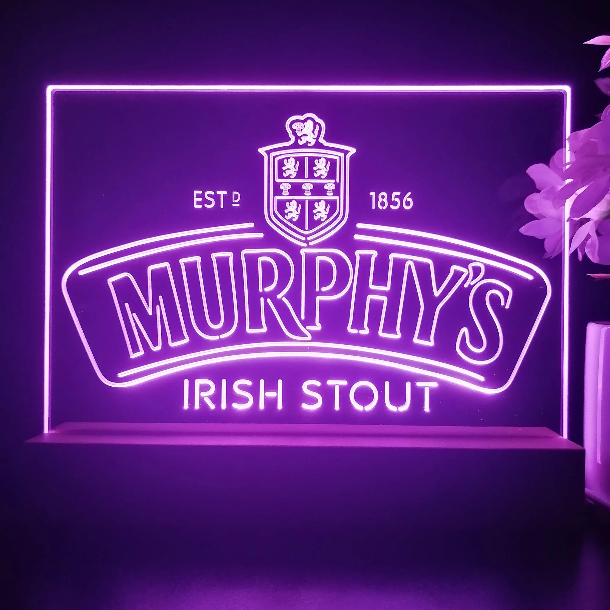 Murphy's Irish Stout Est 1856 Neon Sign Pub Bar Lamp - Image 3