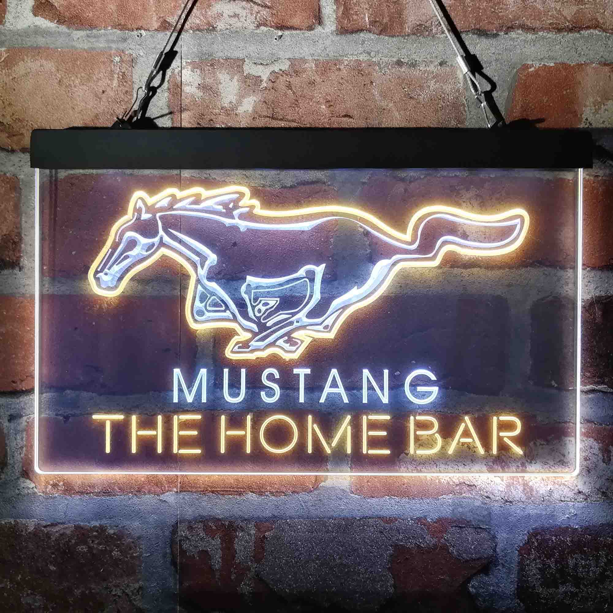 Personalized Mustang Ford Horse Garage Neon-Like LED Sign - Image 4