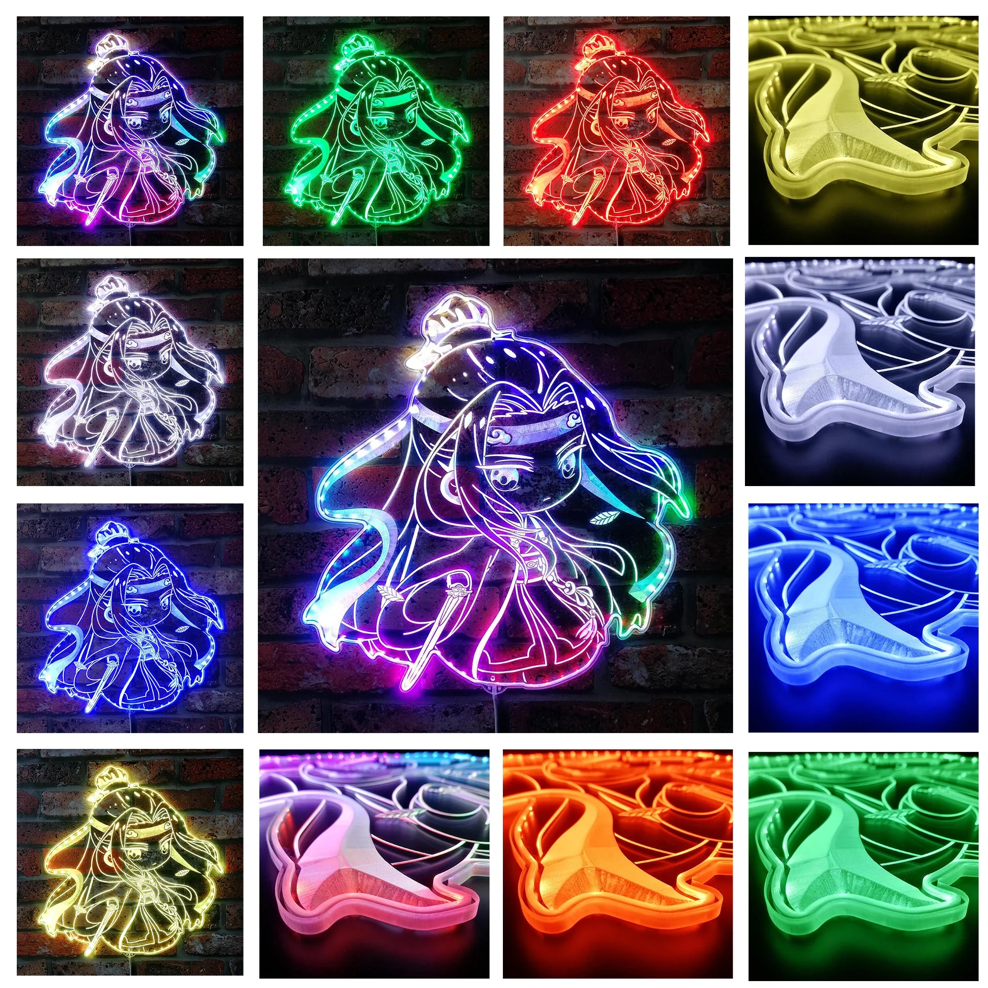 Mxtx Grandmaster of Demonic Cultivation Neon LED Sign with Dynamic RGB Colors - Image 3