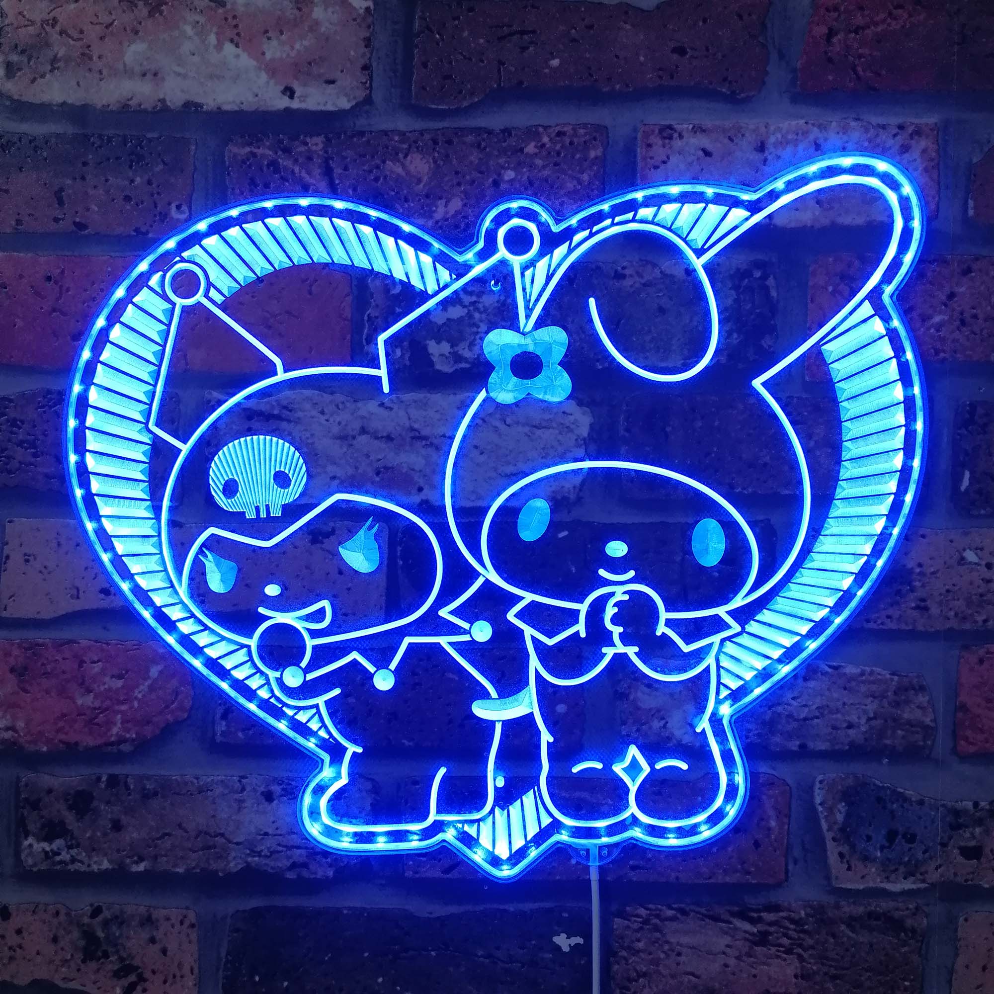 My Melody & Kuromi Neon LED Sign with Dynamic RGB Colors - Image 4
