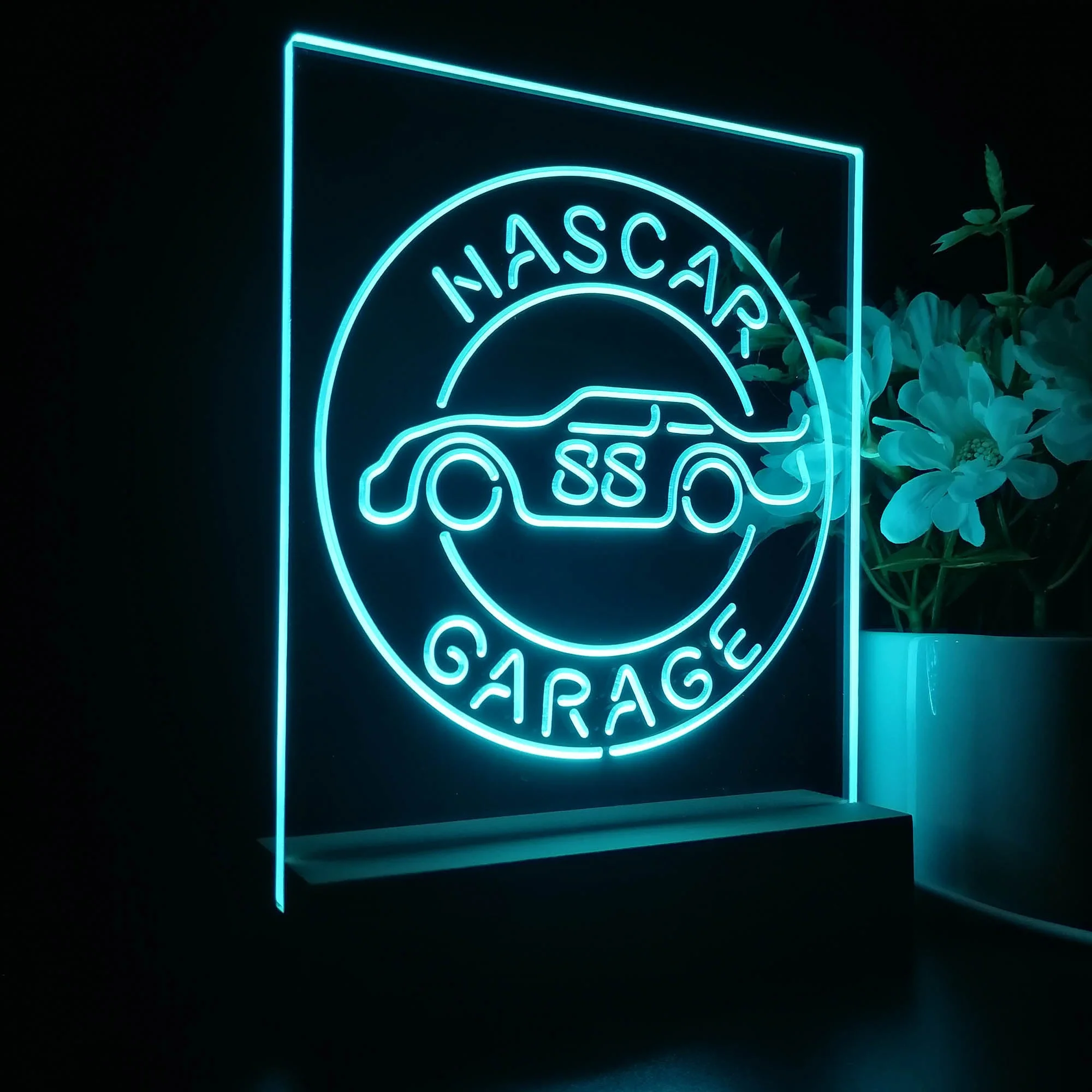 Nascar 88 Garage Dale Jr. Neon Sign Table Top Lamp - Image 6