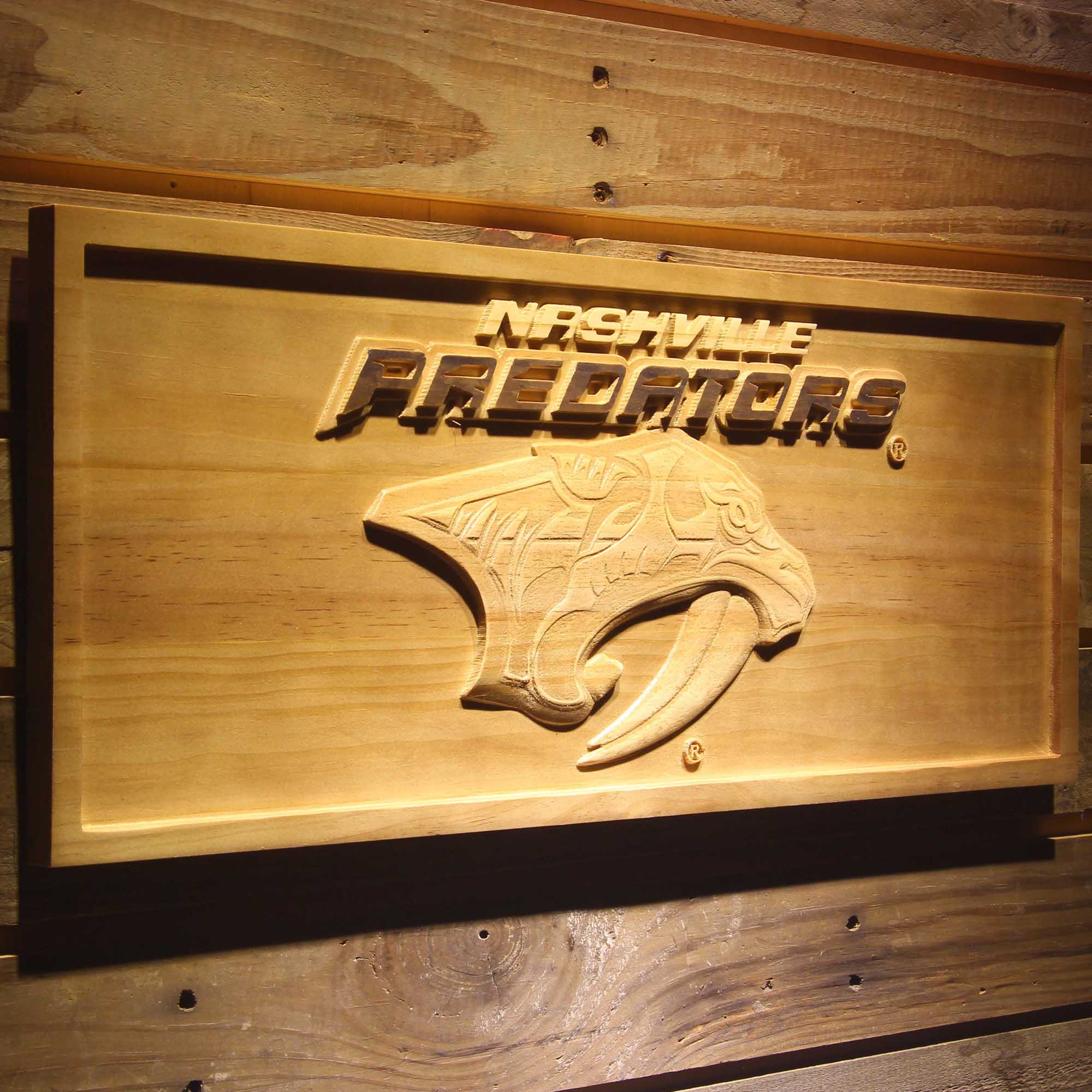 Nashville Predators 3D Solid Wooden Craving Sign - Image 2