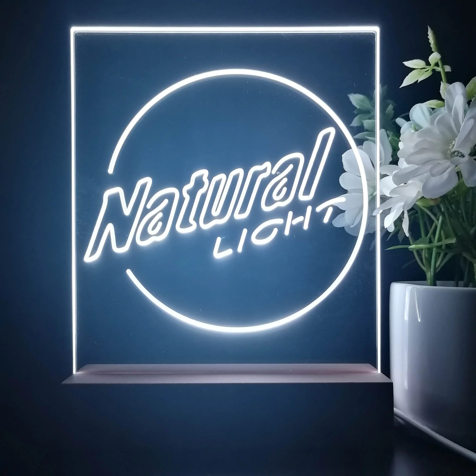 Natural Light Circle Bar 3D Illusion Night Light Desk Lamp - Image 3