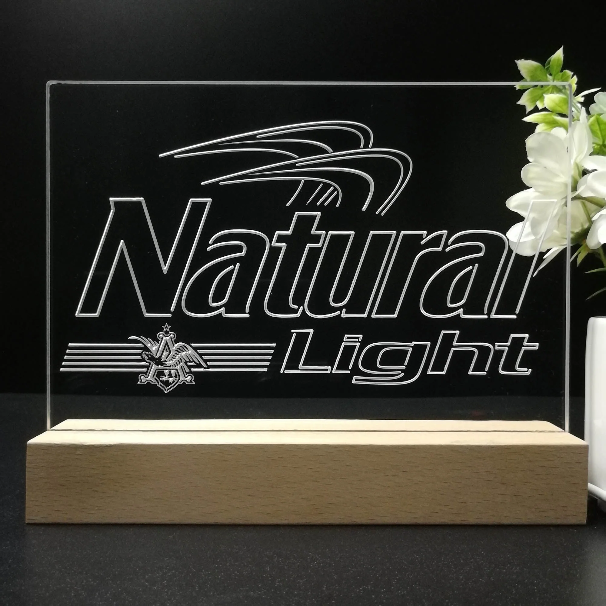Natural Light Eagle Neon Sign Pub Bar Decor Lamp - Image 8