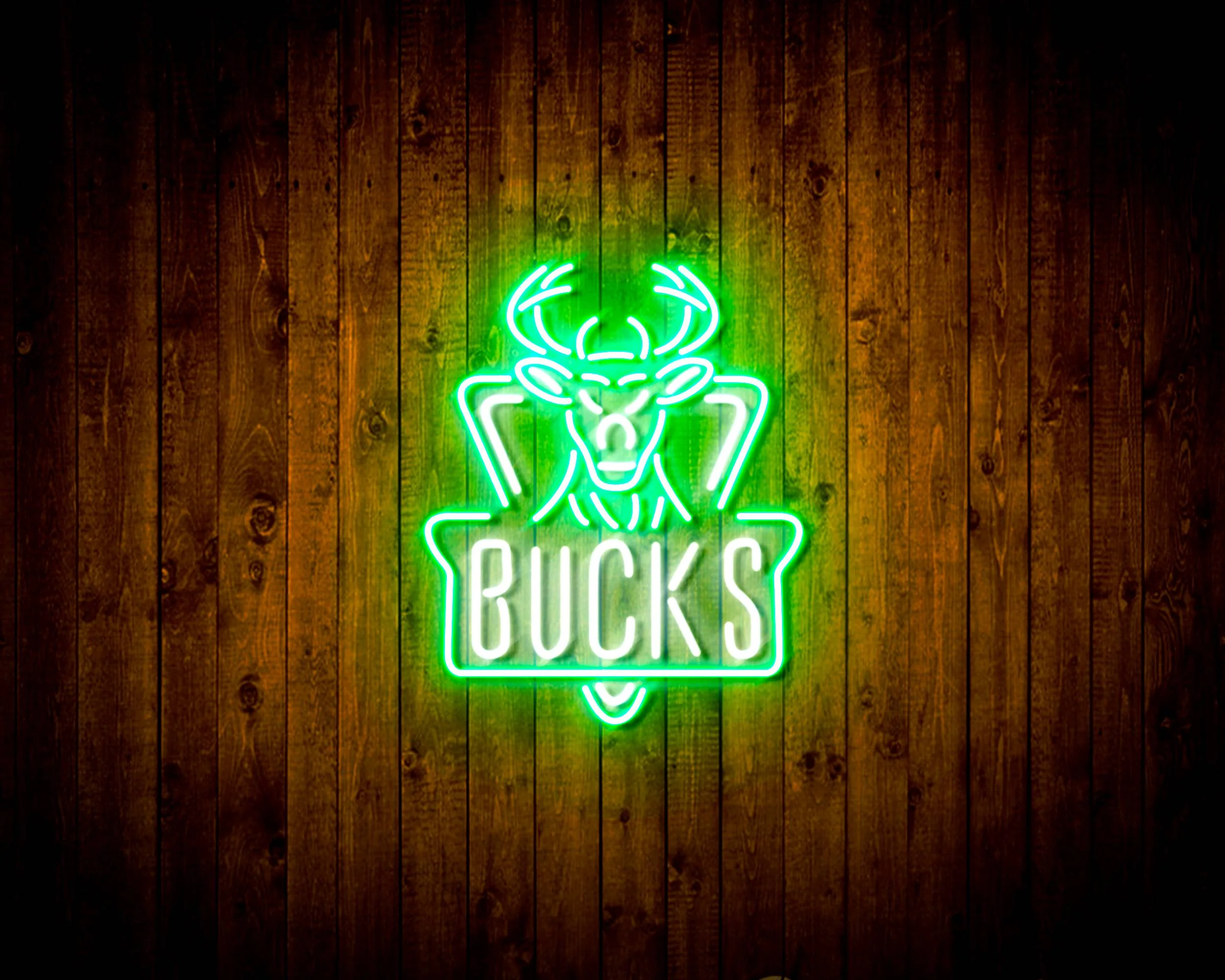 NBA Milwaukee Bucks Bar Neon Flex LED Sign - Image 7